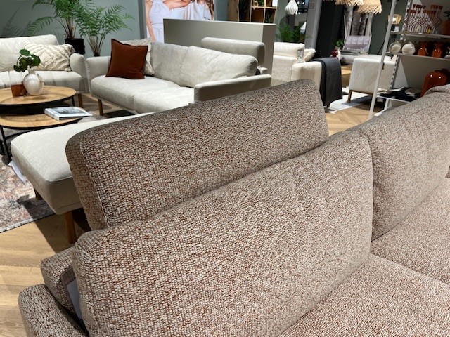 Roomio Polsterecke NO. 4104 ca. 277x154cm in Stoff Donna rusty melange, Sofa, Sitzgarnitur, Beige, Stoffbezug, Polsterung