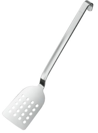 Rösle Pfannenschaufel gelocht 33cm in Farbe silber, spachtel, Küchengerät, Edelstahl, Lochspatel, Kochspatel