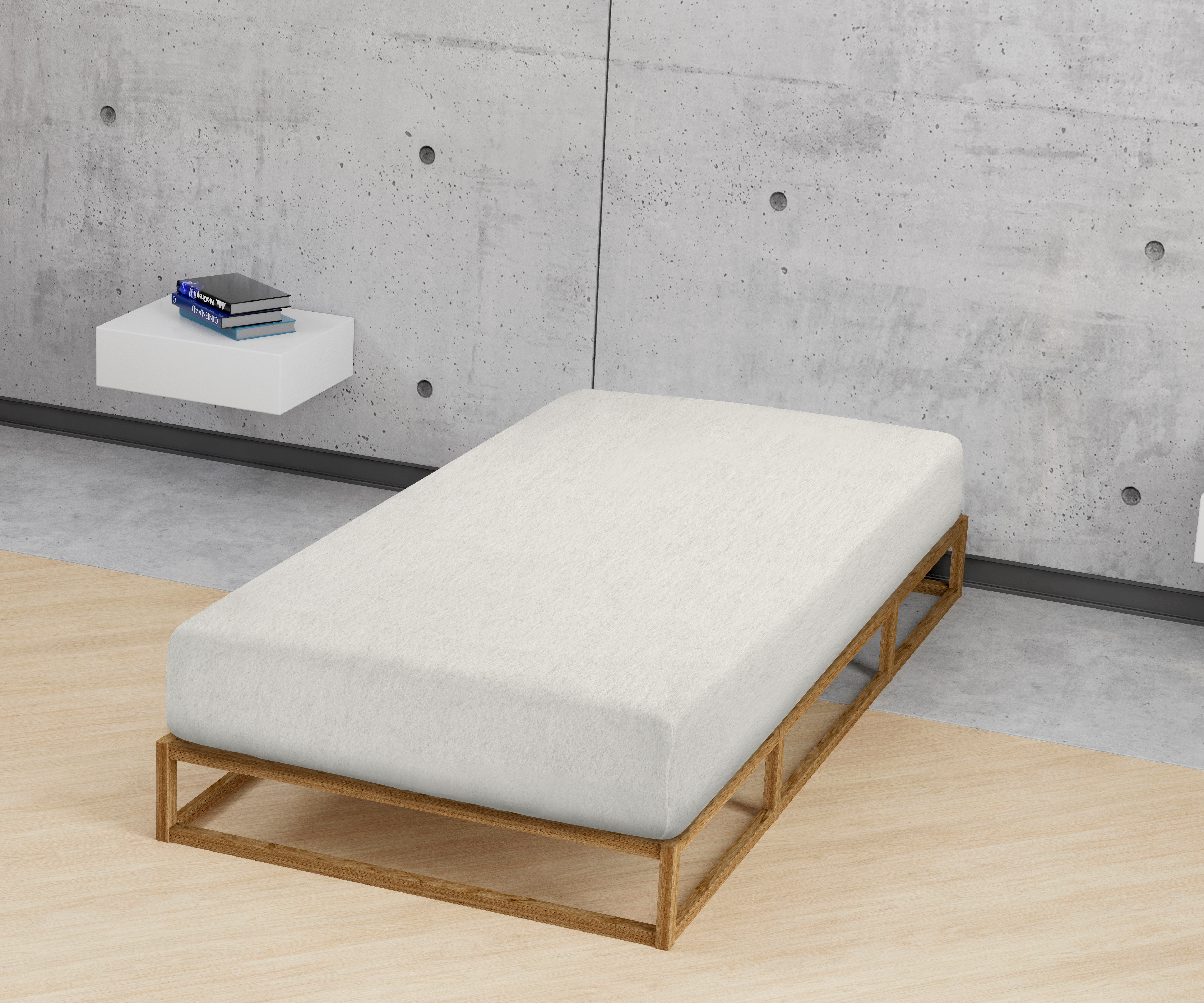 Biberna BIBER-Spannbetttuch ca. 140x200cm in Farbe Grau, Moebel, Bett