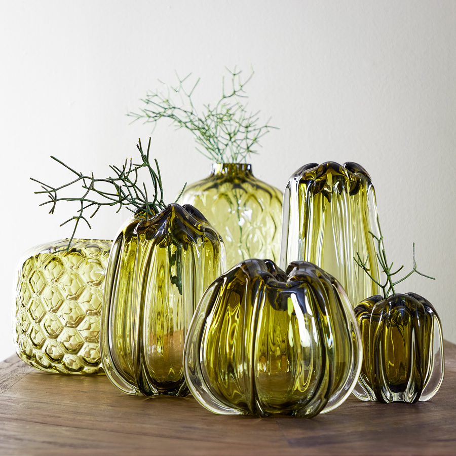 Light & Living Vase CARINO 27,5x25cm in oliv grün