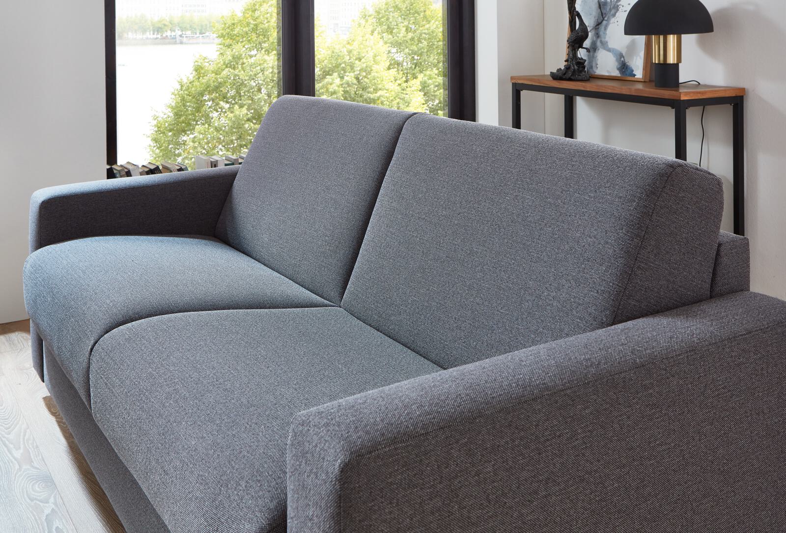Schlafsofa MESSINA ca. 120x200cm in Stoff grau/anthrazit