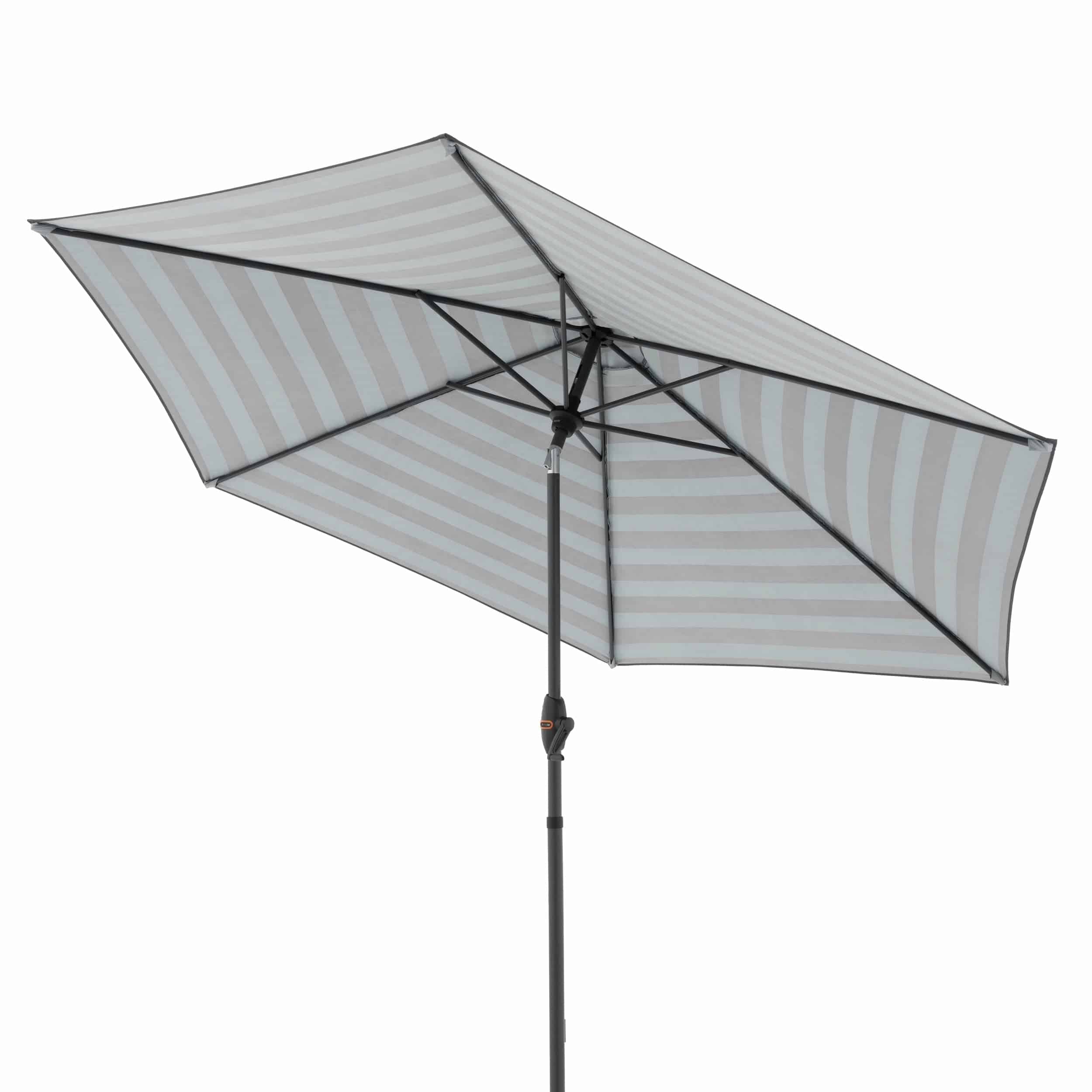 Doppler Schirm MYZONE AUTO TILT ca. 305cm in Farbe Blockstreifen anthrazit, Baldachin, Regenschirm, Wohnen, Terrasse, Sonnenschirm