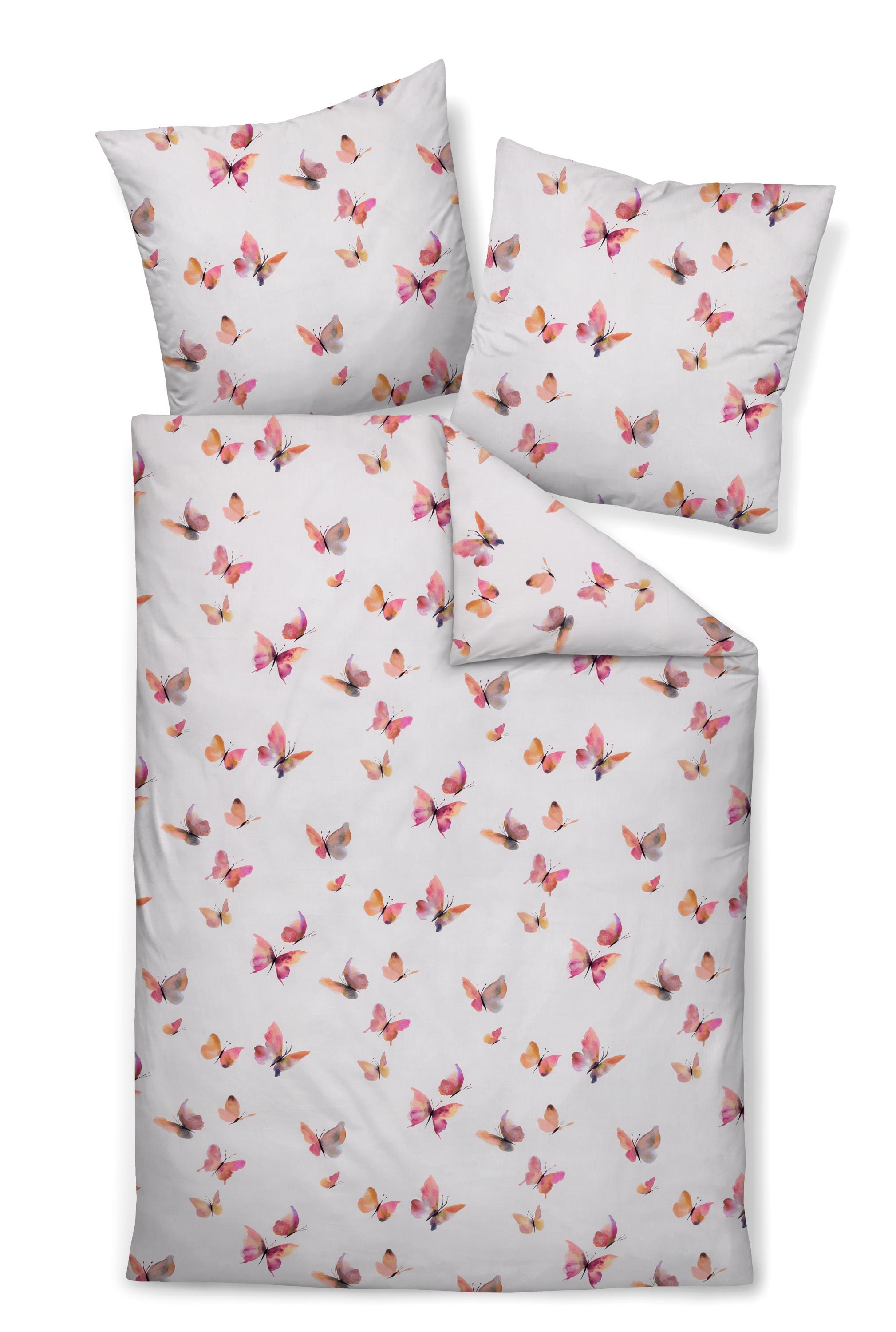 Janine Design Bettwäsche-Set 135x200 + 40x80cm MODERN ART in Farbe Rosanaturell, Kissen, Dekoration für Zuhause, Kopfkissen