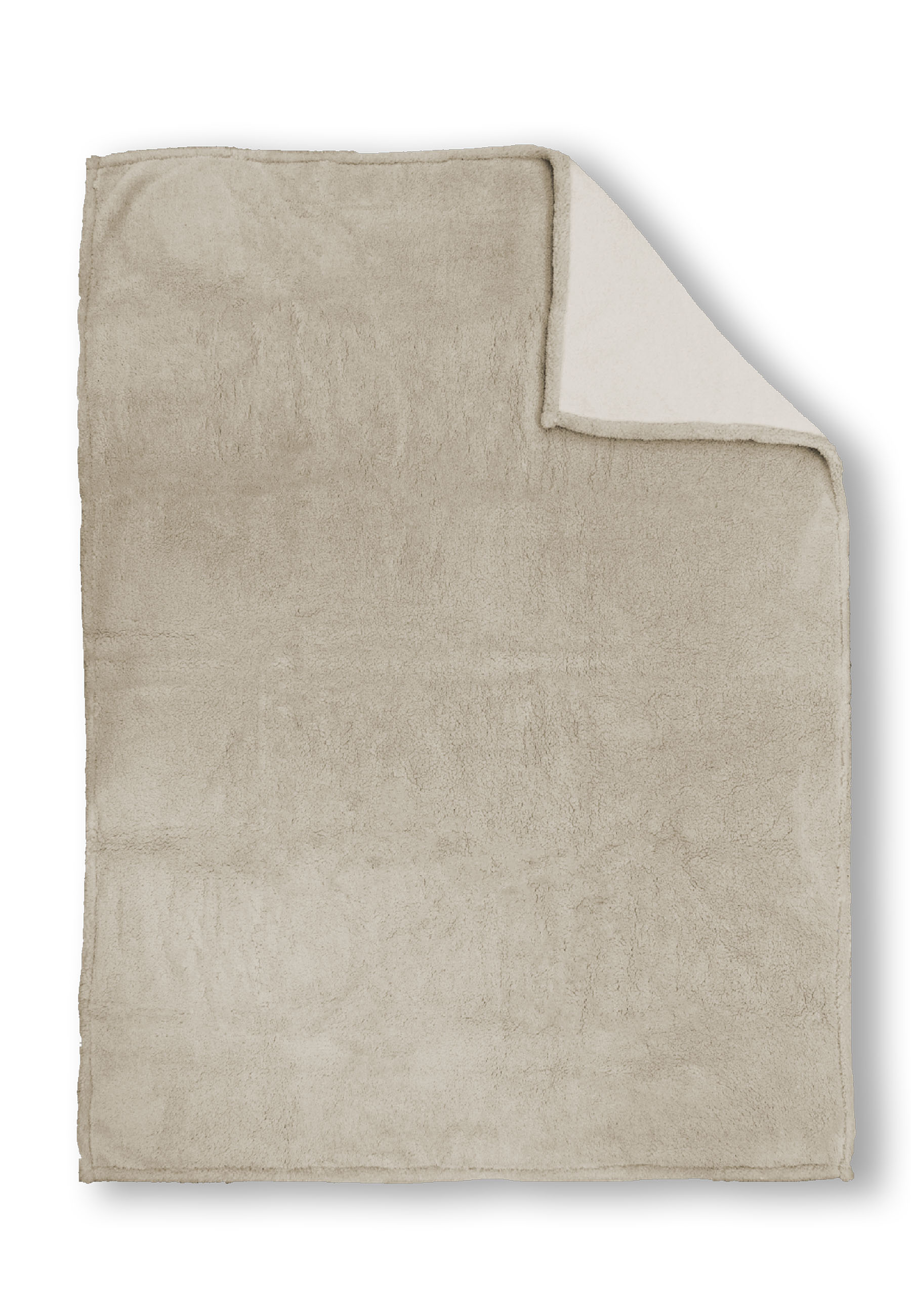 Biberna DECKE-Wohndecke ca. 150x200cm in Farbe Kitt, Dekoration für Zuhause, Leinen, Teppich, Kissen