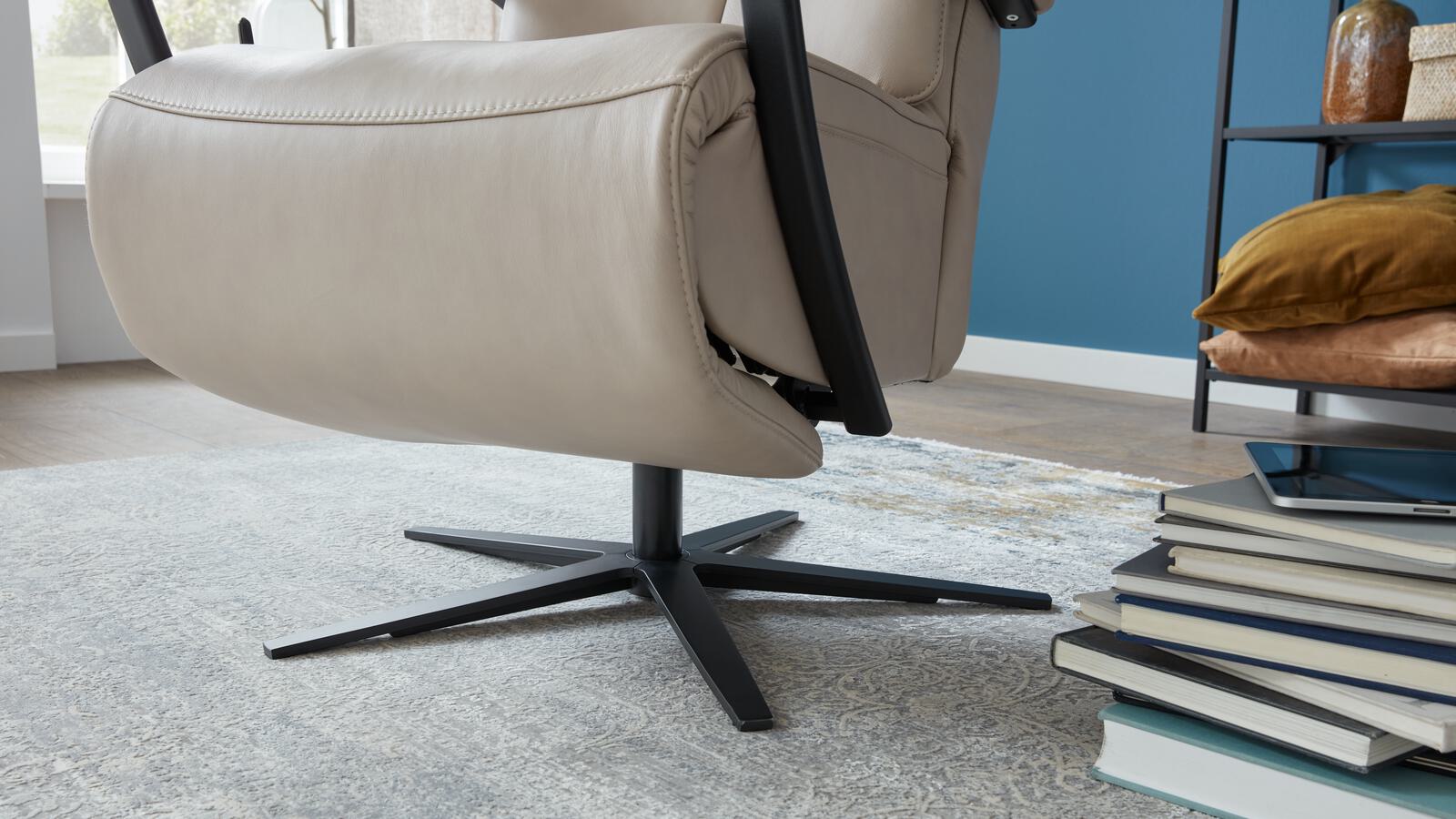 Comfortmaster TV-Sessel CM-HU1157 in Leder Vivre pearl