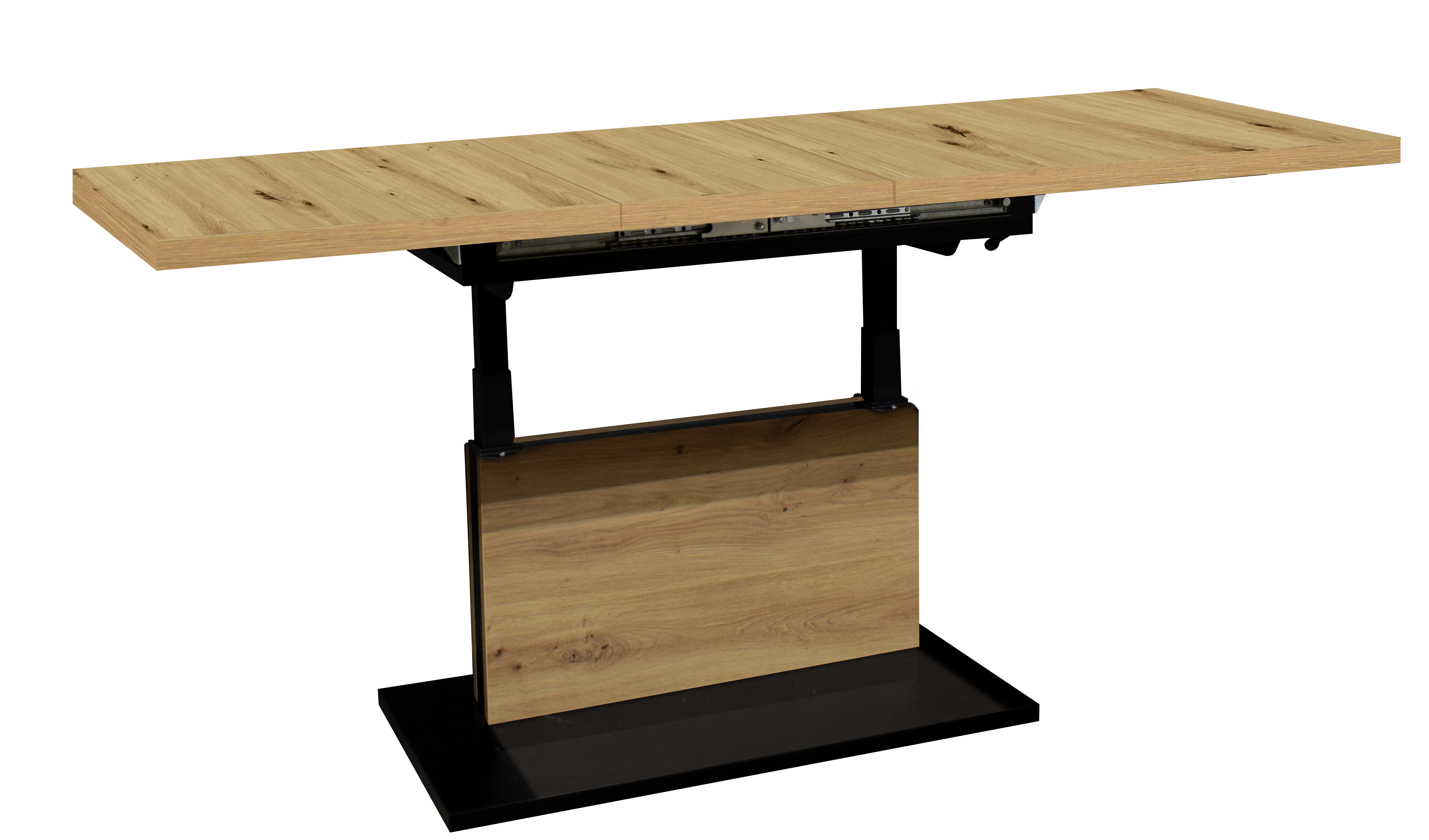 Mäusbacher Couchtisch LIFT CT ca. 120(160)x70cm in vulkanschwarz supermatt /