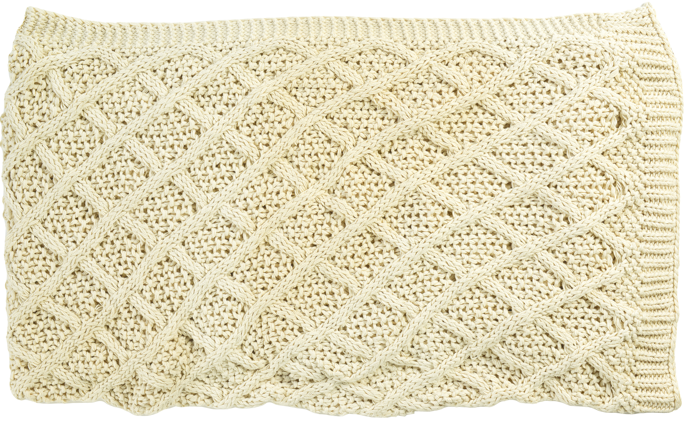 Sander Plaid LEEDS ca. 130x170cm in Farbe creme