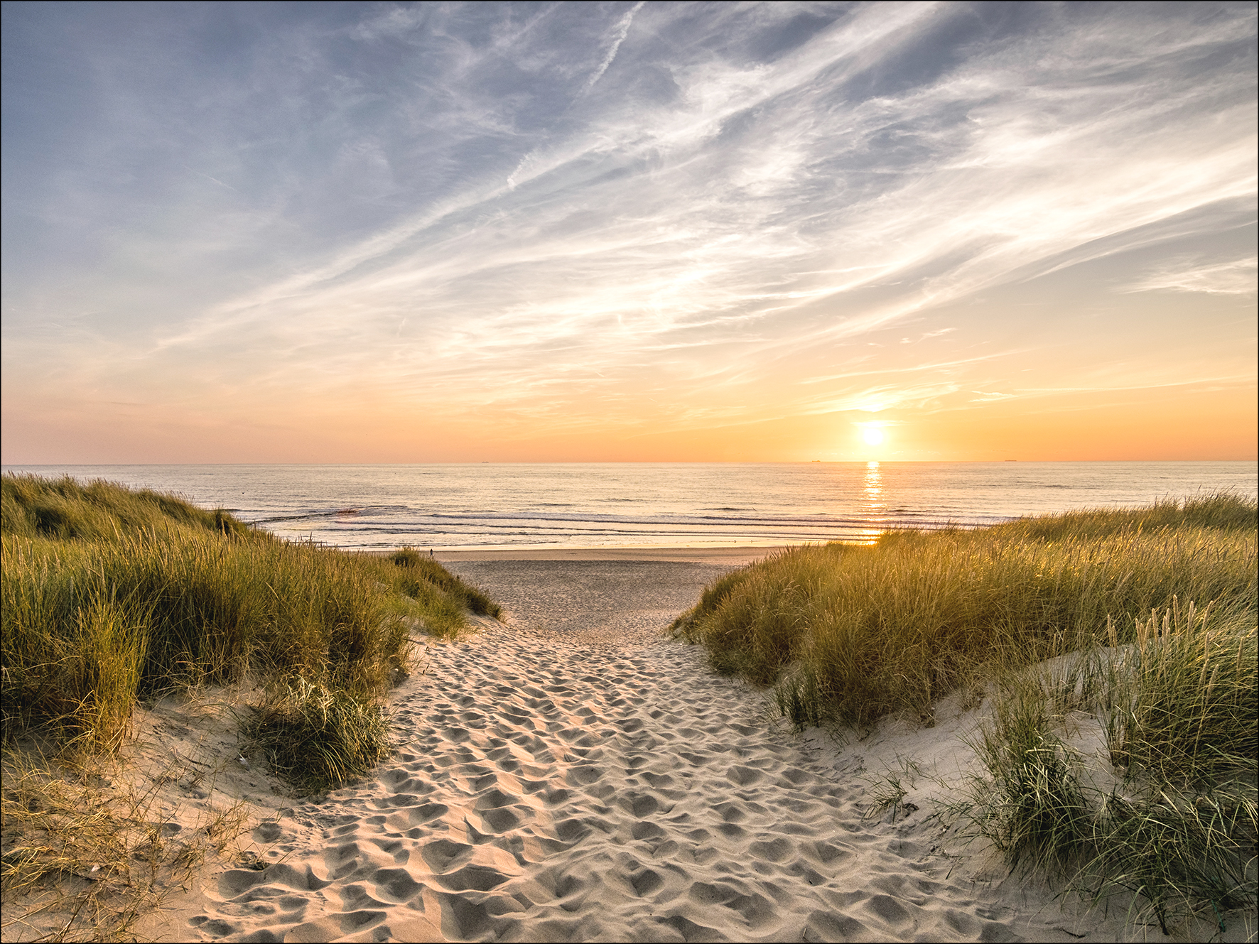 PRO ART Canvas-Art Junges Wohnen 80x60cm Weg Zum Strand