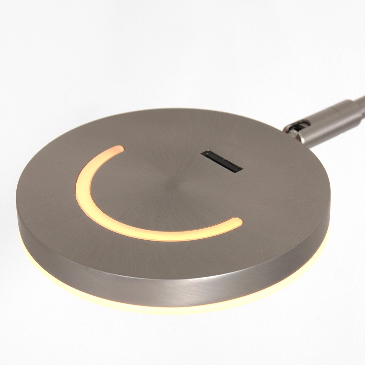 Steinhauer LED-Stehleseleuchte SOLEIL 1-flammig in Farbe Stahl/Weiß