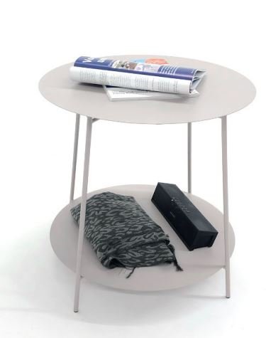 Beistelltisch ENNO D/H ca.50x50cm in Platte Metall sandgrau Beistelltisch ENNO D/H ca.50x50cm in Platte Metall sandgrau