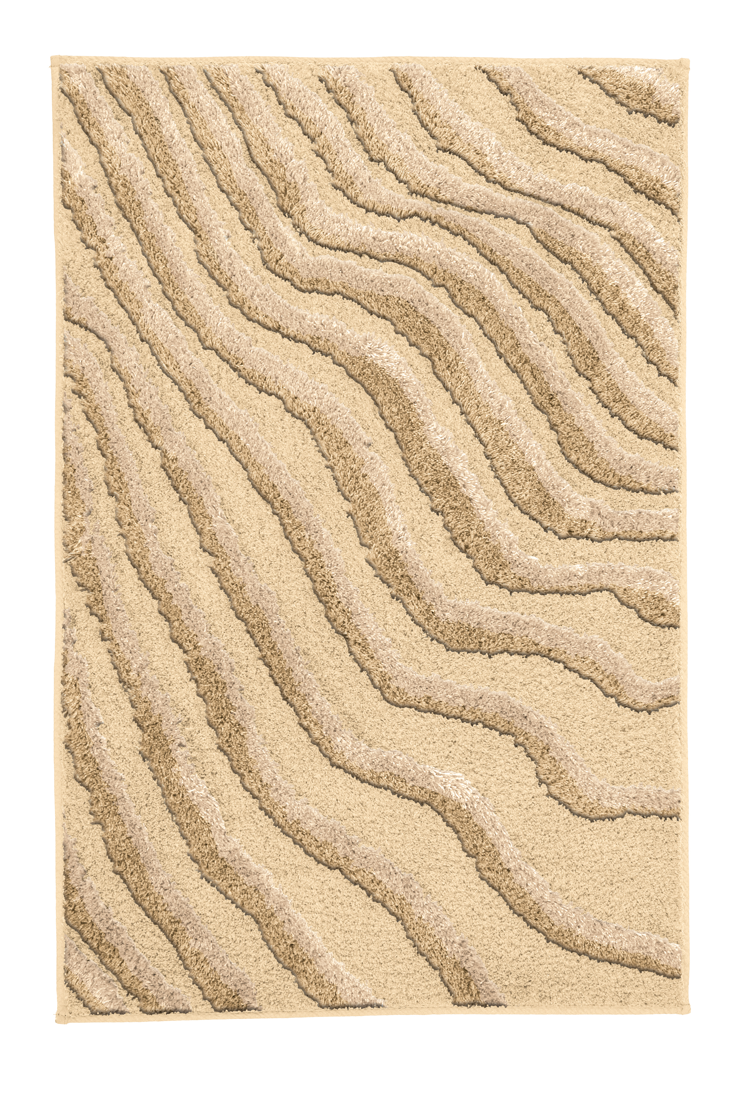 Kleine Wolke Badteppich TERRACE ca. 60x100cm in Farbe Sandbeige