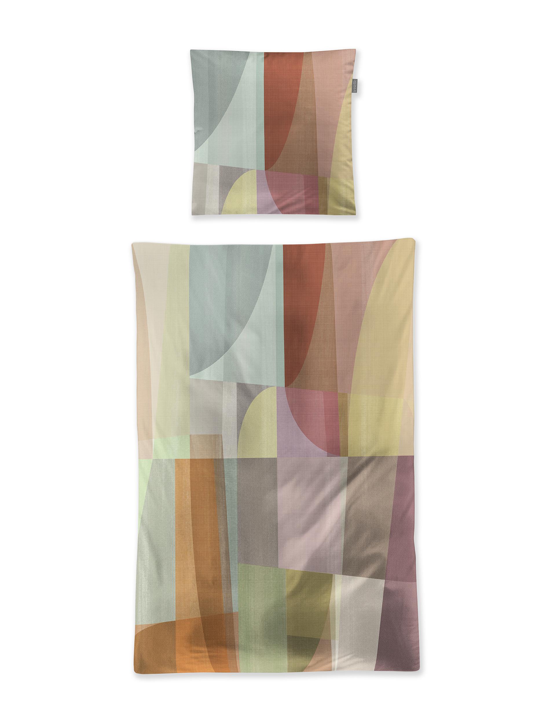 Irisette Mako-Satin Bettwäsche WAVE ca. 135x200cm in Farbe multi
