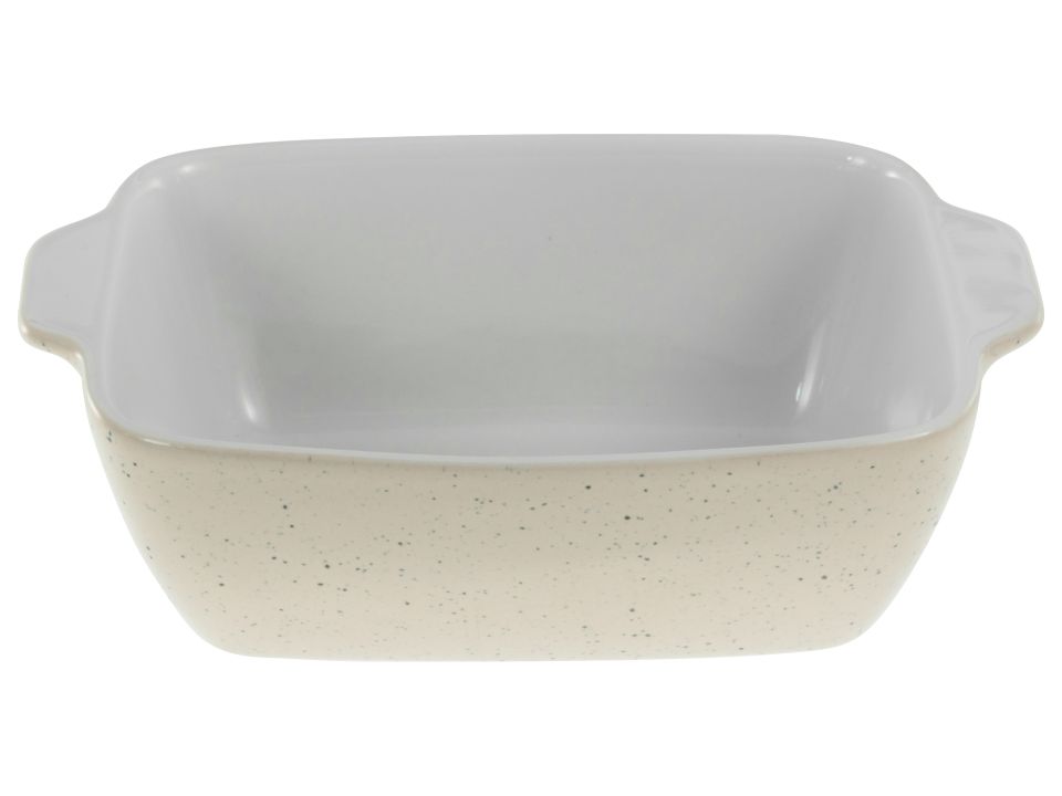 CreaTable Auflaufform Big in Farbe Sand glänzend, auflaufform, backform, keramik, cremefarben, mit speckles
