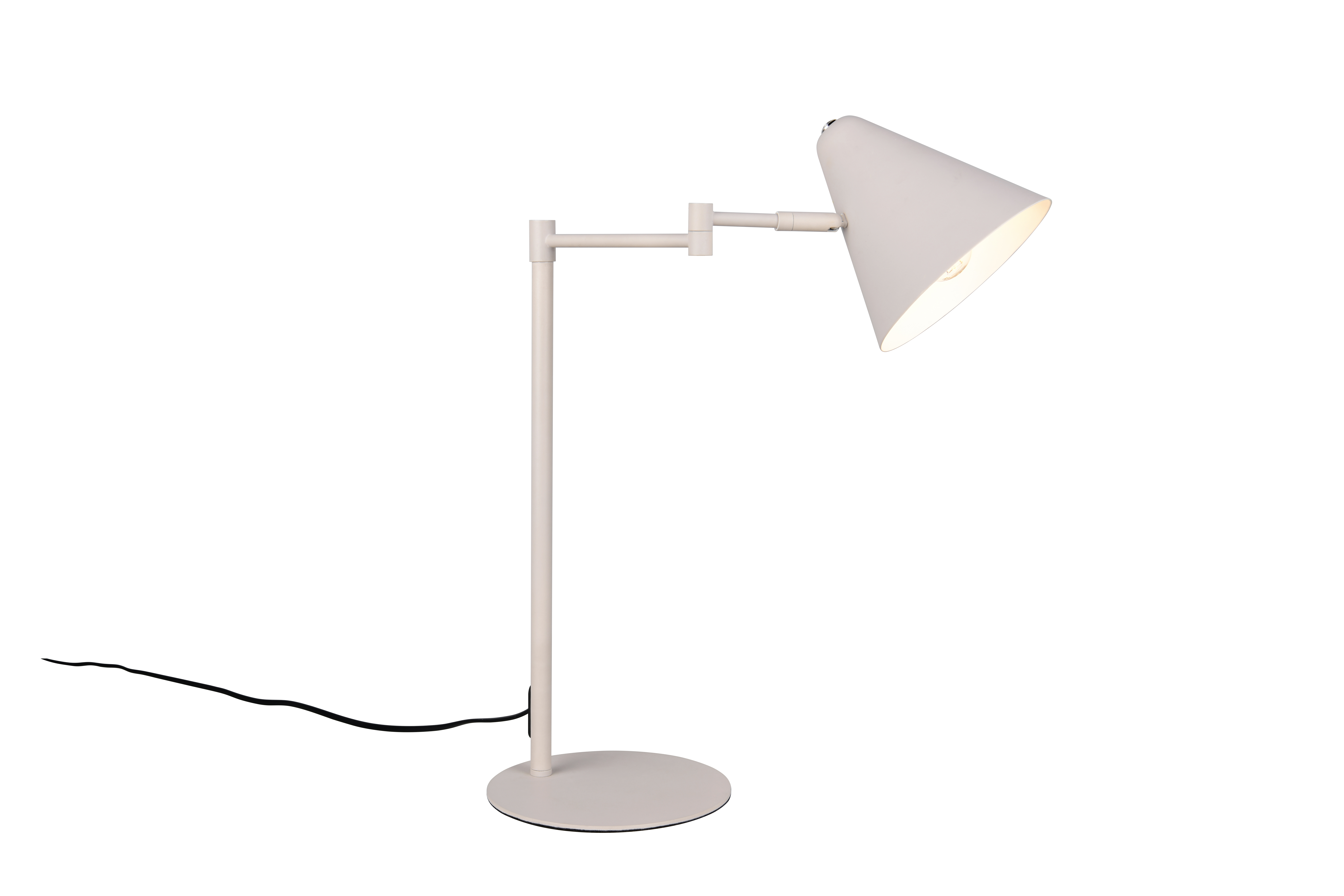 Trio Tischleuchte COSIMA 1-flammig in Farbe warm grey, Lampe, Tischlampe, Lampenschirm