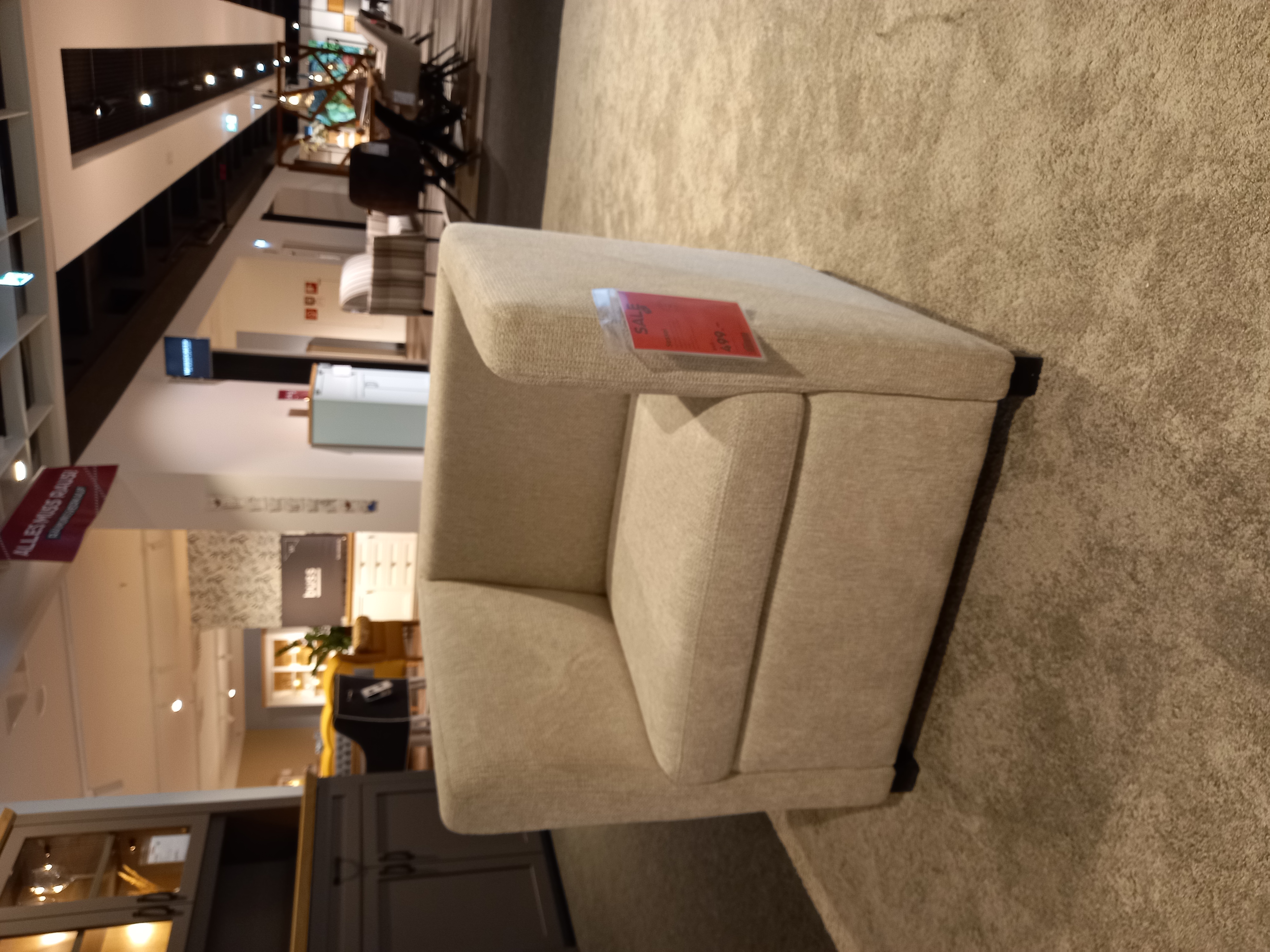 Carina Sessel in Stoff Famour nature, Sofa, Sessel, beige, Stoff, Wohnzimmer