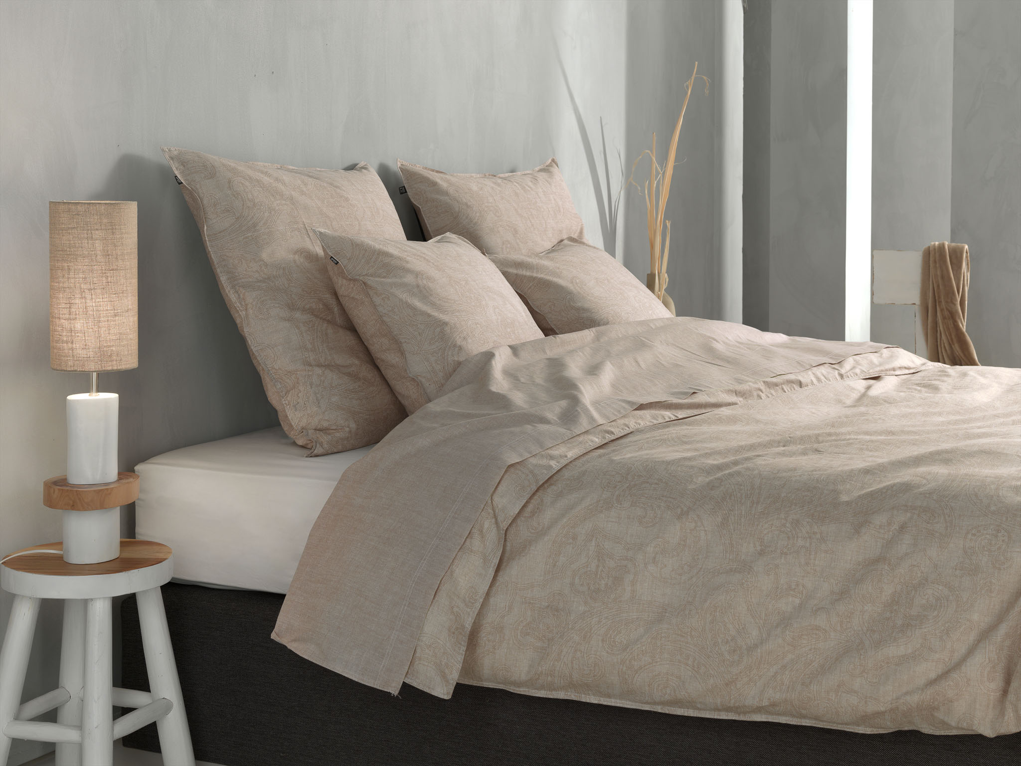 Heckettlane Bettwäsche ca. 155x220cm in Farbe Sandy-Beige