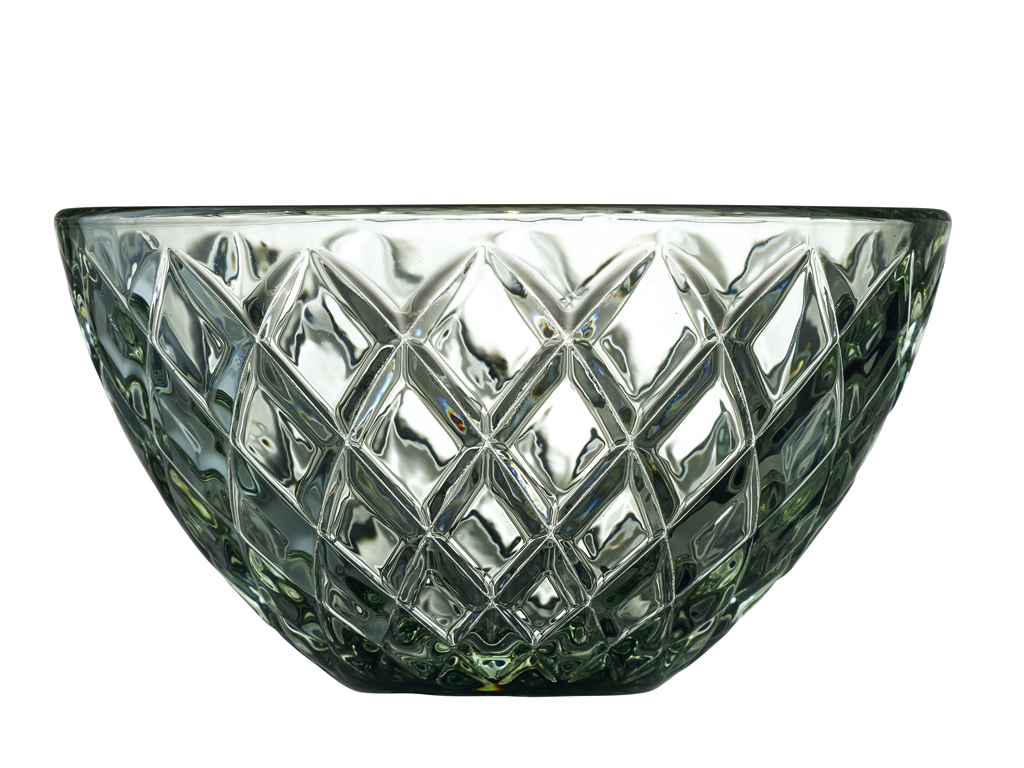 Lyngby Glas Schale 12 cm in Farbe grün