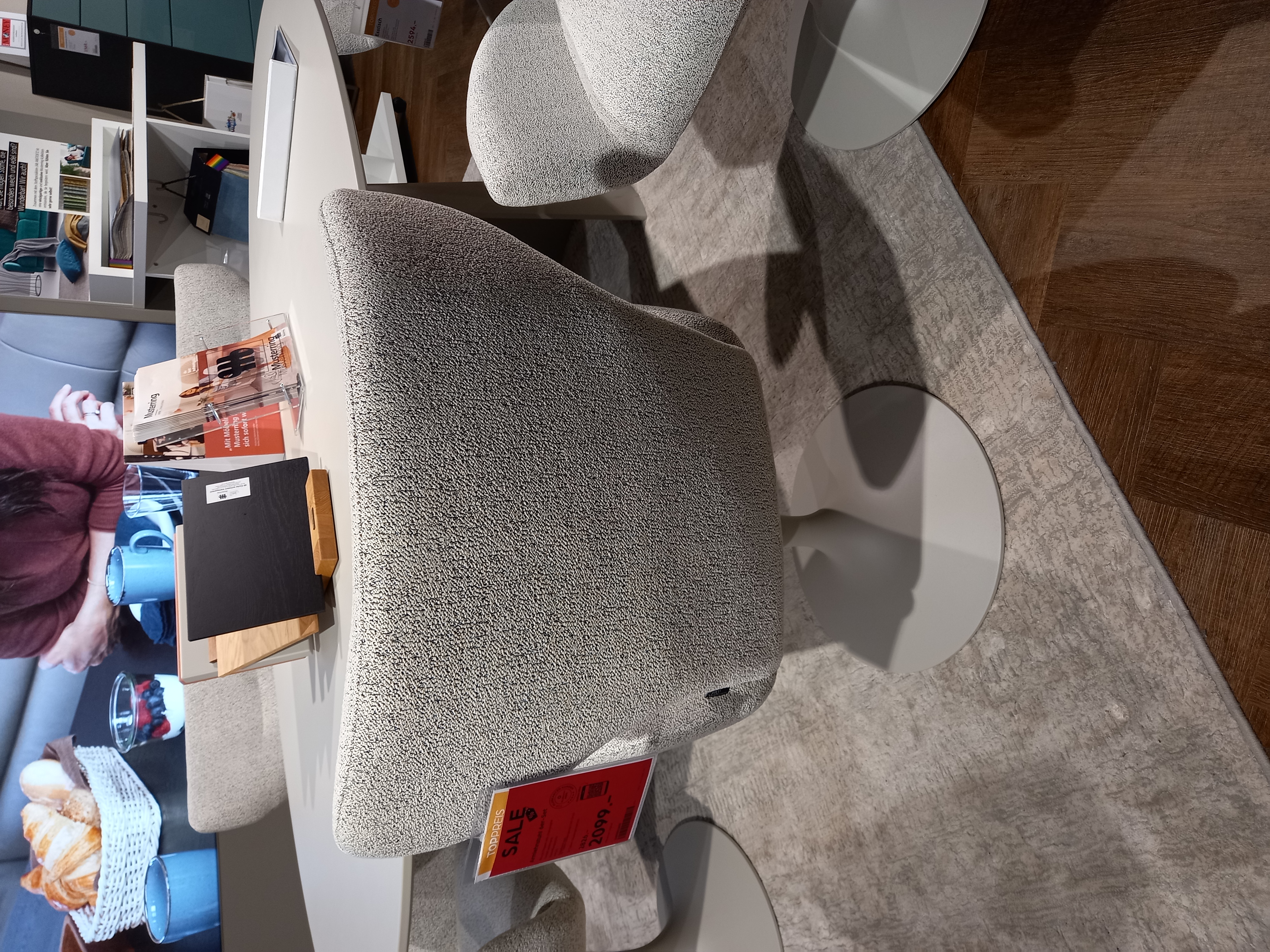 Musterring Armlehnstuhl 6er-Set in Boucle Elegant wish champagne