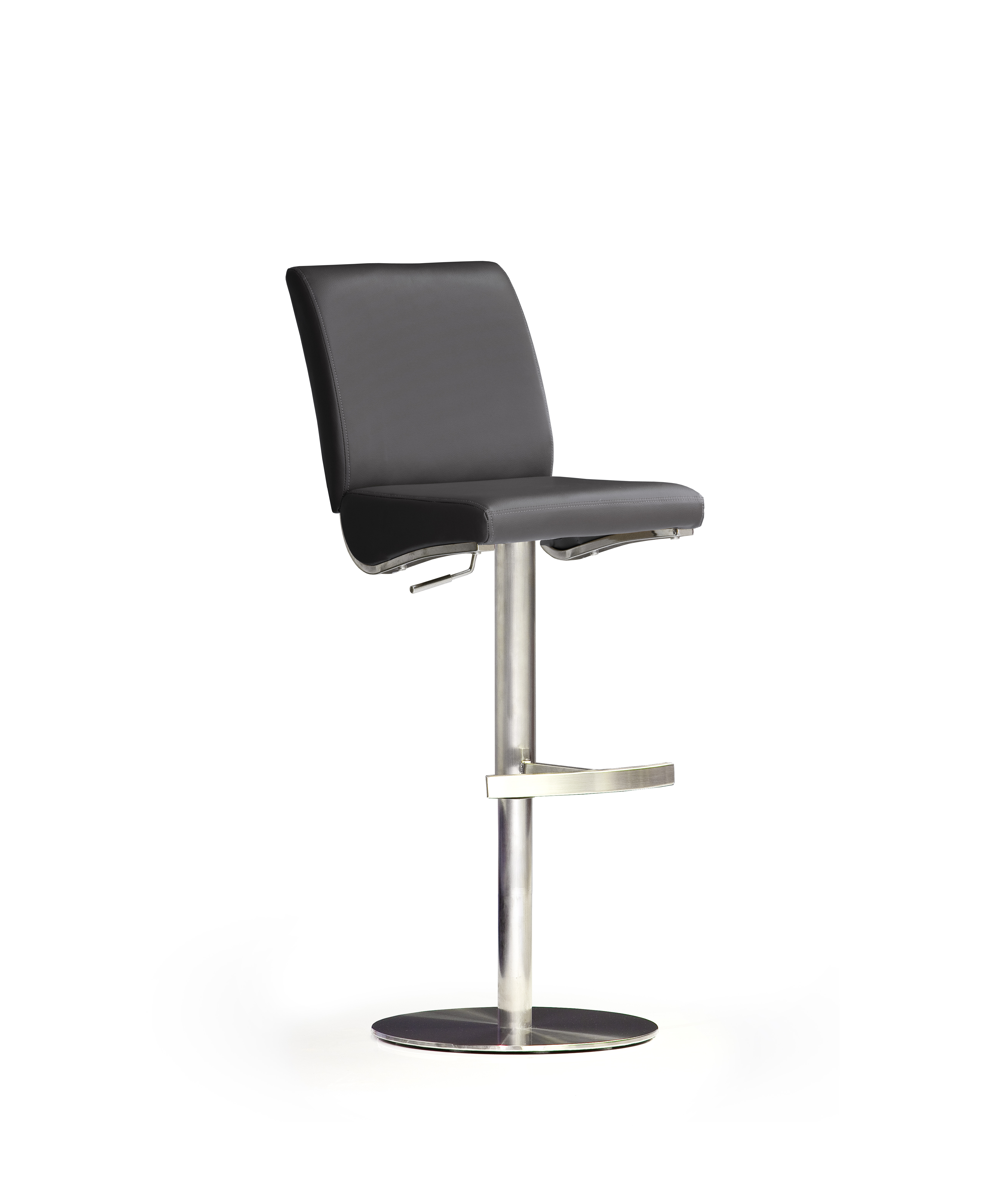 MCA Furniture Barhocker BARBECOOL DIAZ in Echtleder schwarz/Gestell Edelstahl