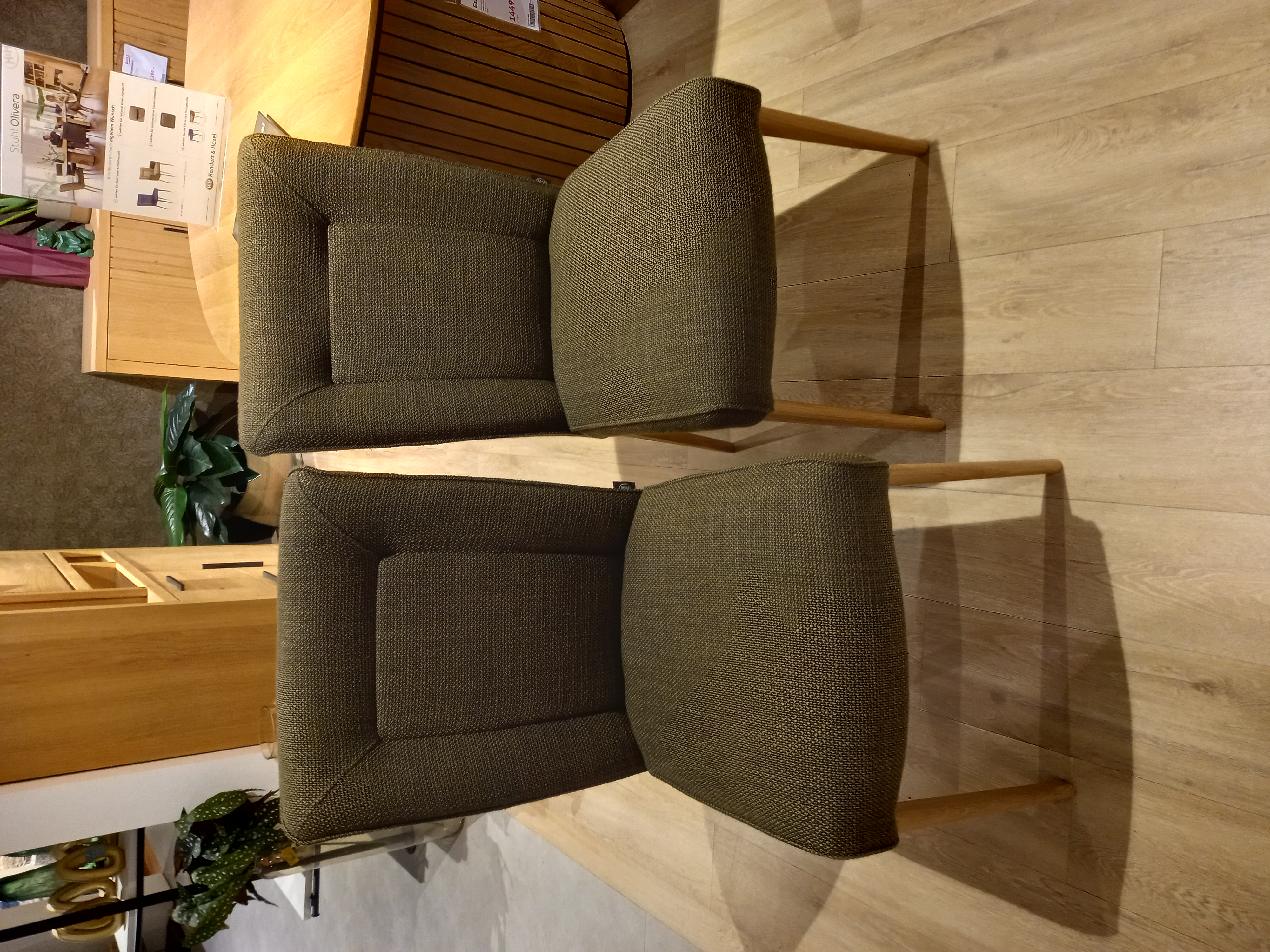 Henders & Hazel Stuhl 2er-Set OLIVERA in Stoff Vito moosgrün PG2 Henders & Hazel Stuhl 2er-Set OLIVERA in Stoff Vito moosgrün PG2, Moebel, Innenarchitektur, Stuhl, Holz, Sessel