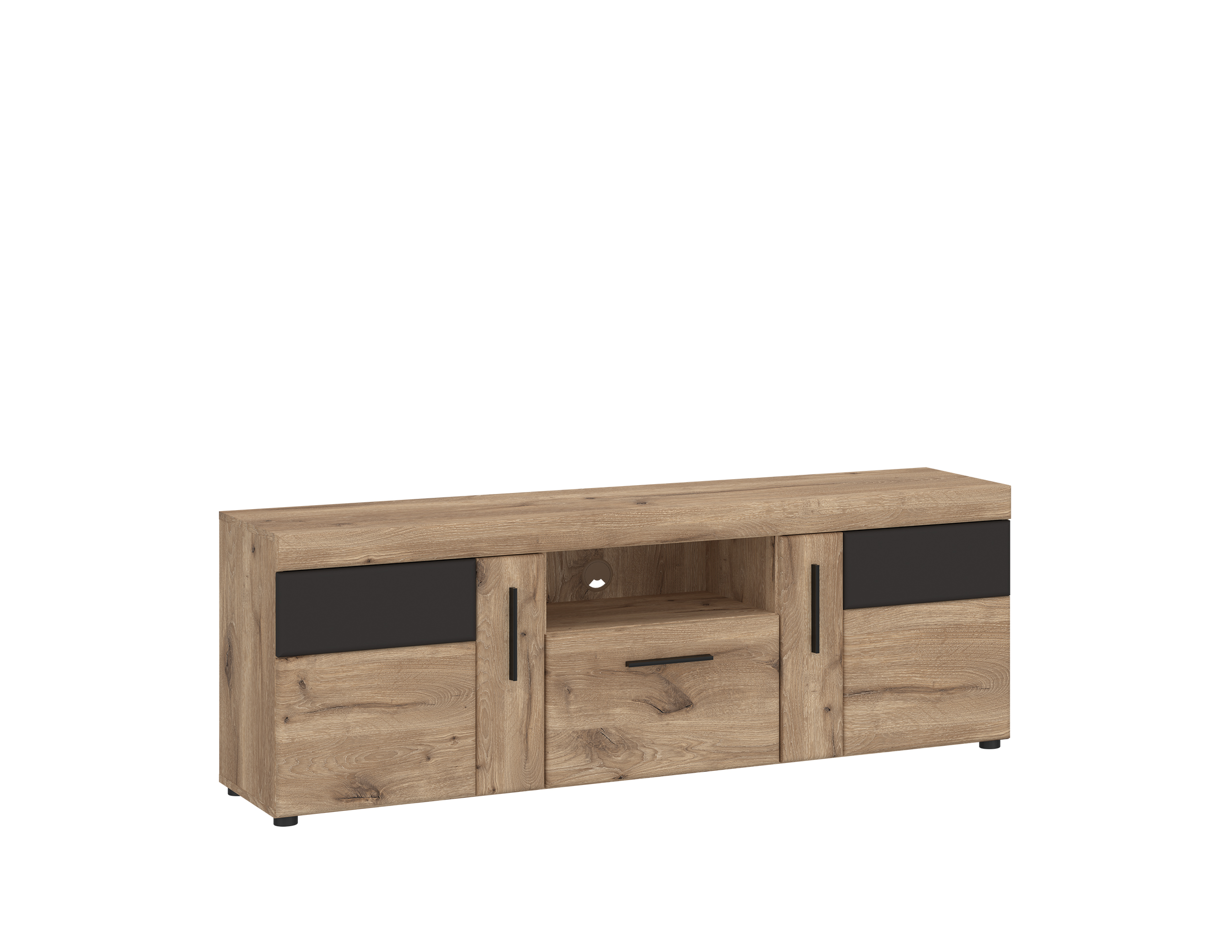 TV-Lowboard GRANO in Viking Eiche Nachbildung/Kosmos grau