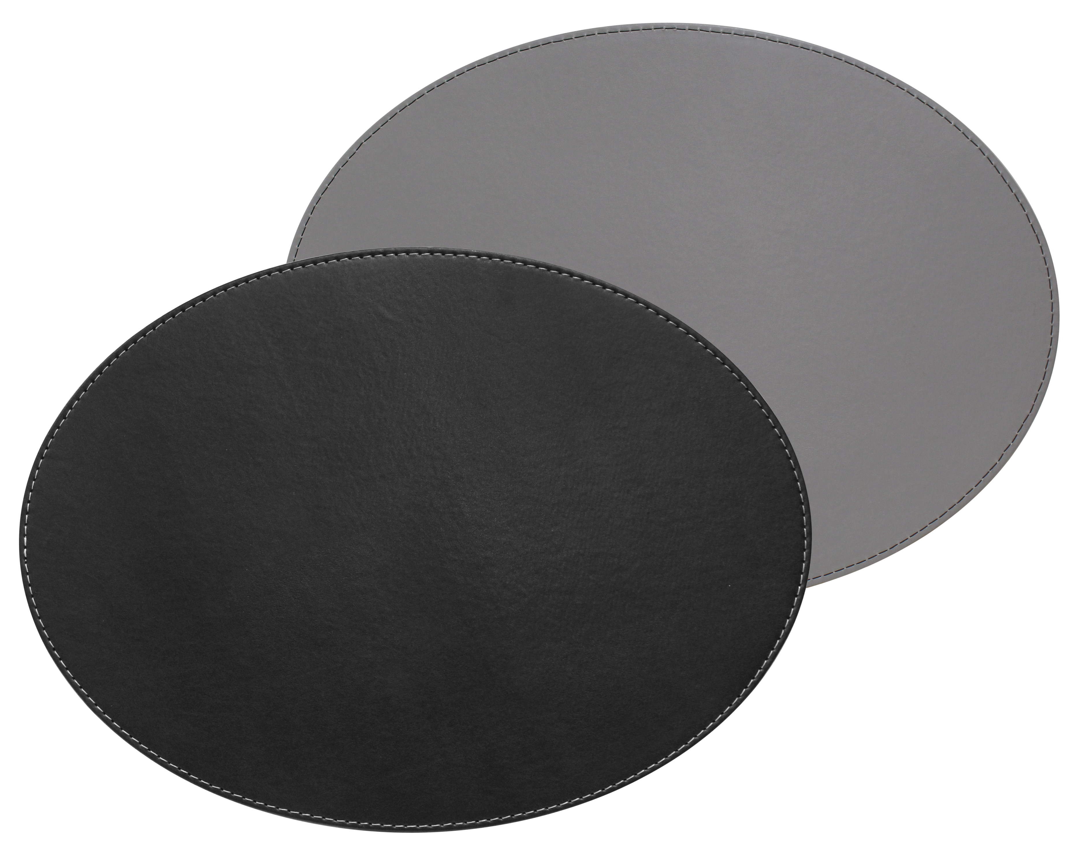 Profino DUO - Platzset oval, Schwarz/Grau