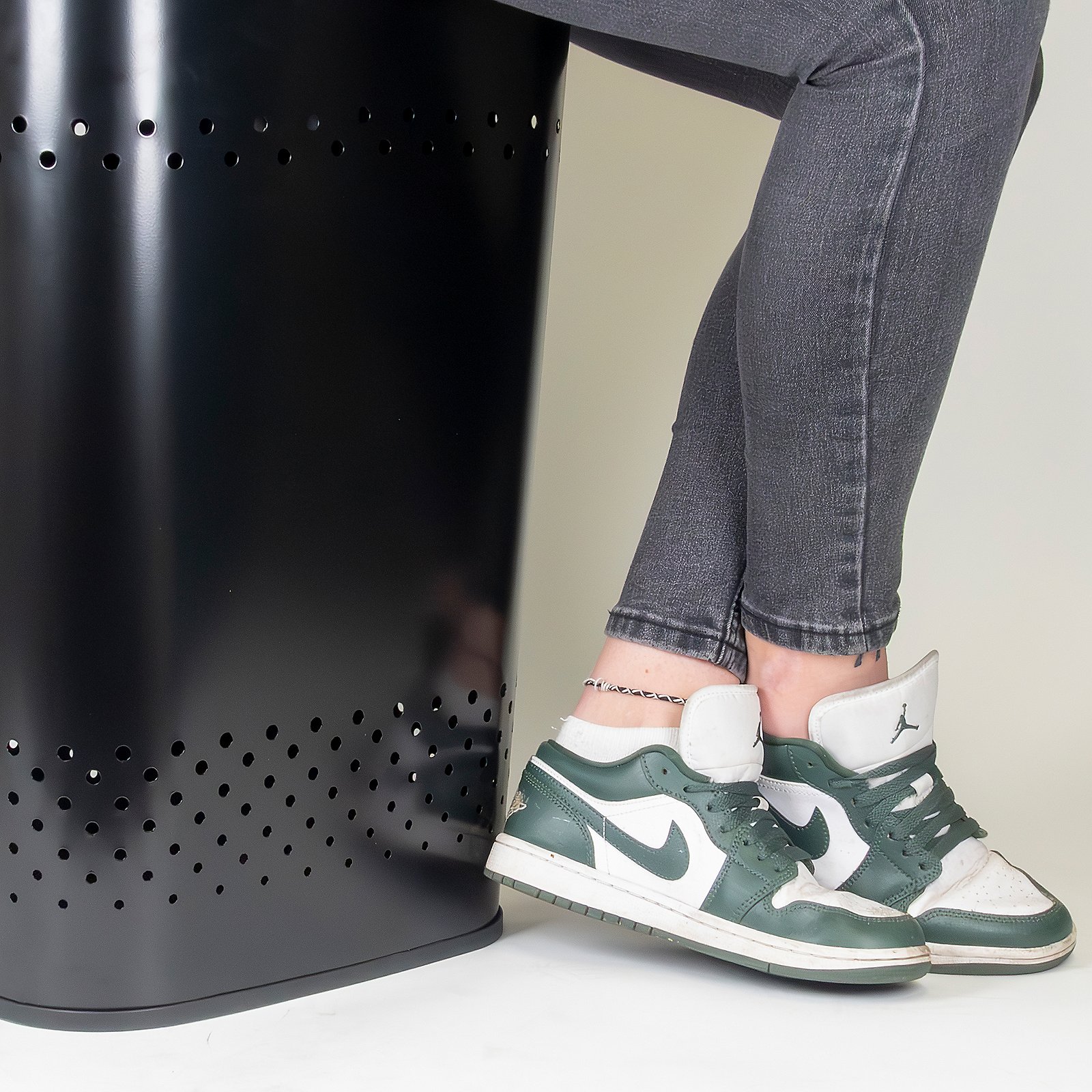 Kela Sitz-Wäschebox MALAGA in Farbe Schwarz, Sneaker, Nike Air Jordan, Grün/Weiß, Low-Top, Casualschuh, Sneaker, Green, Low-top, White, Athletic