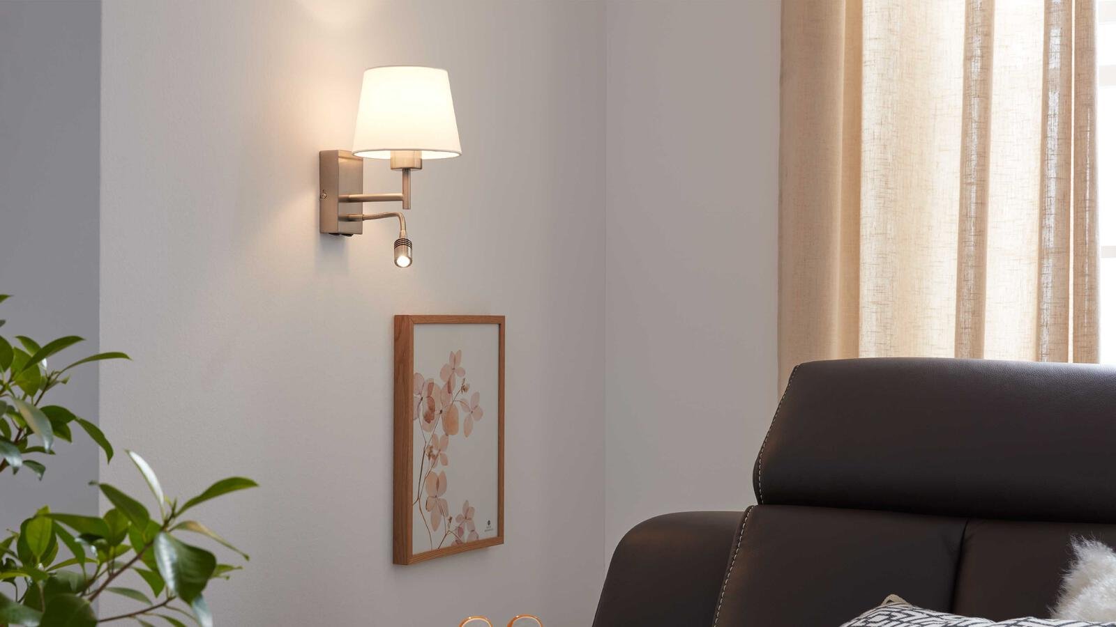 Interliving Wandleuchte Interliving-9301 in Silberfarben