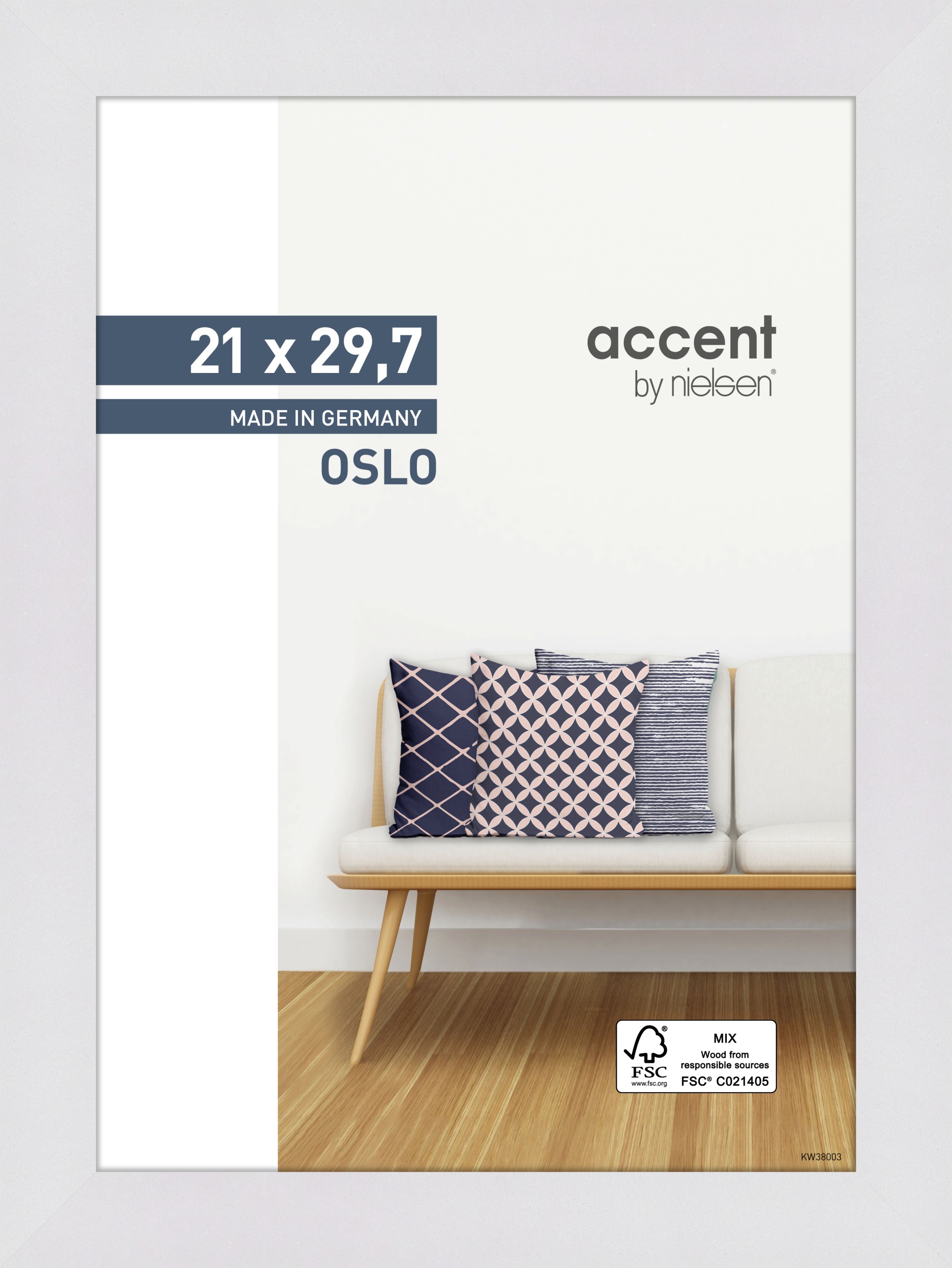 Accent by Nielsen Holz Bilderrahmen Oslo ca. 21x29,7cm in Farbe White