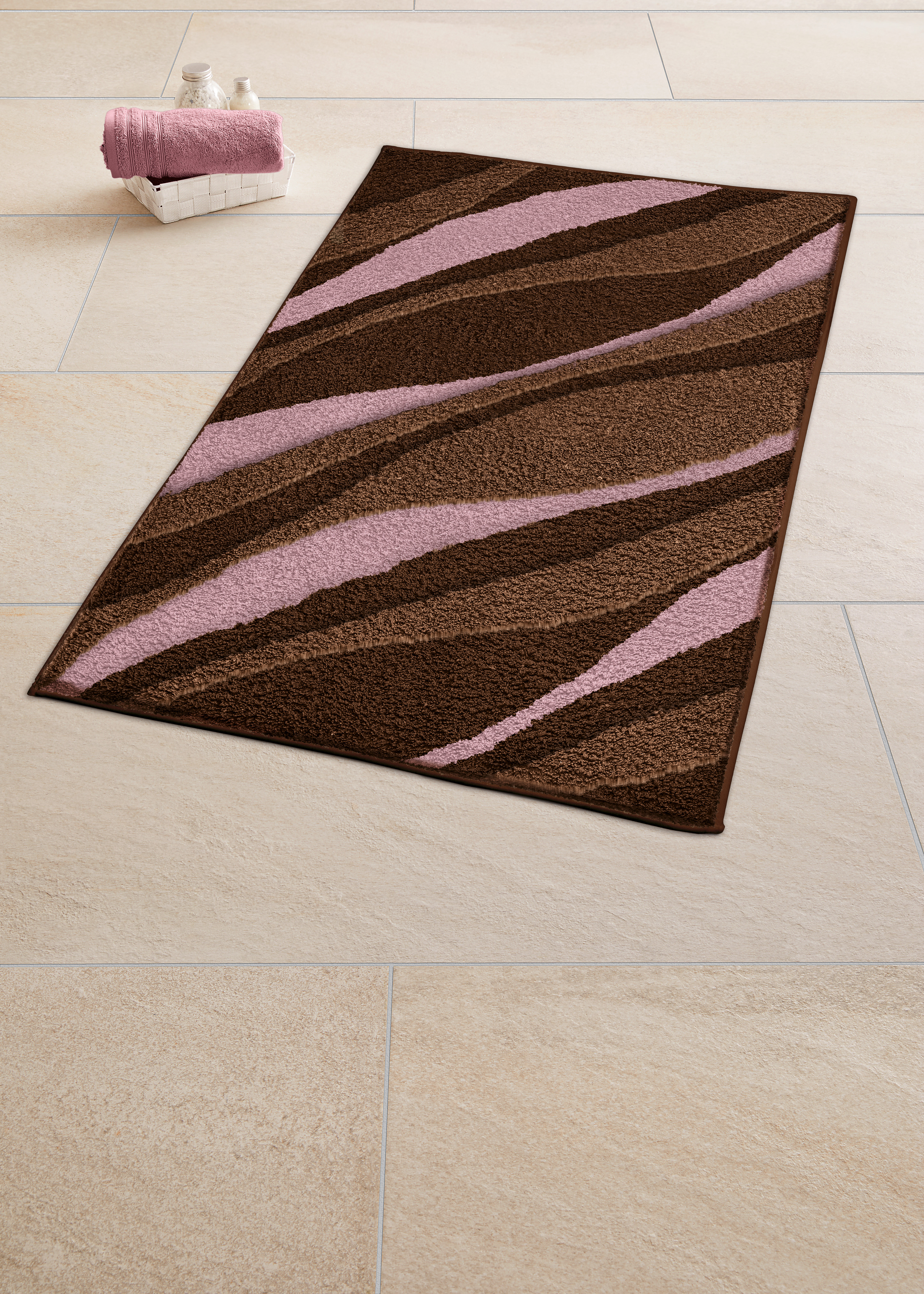 Kleine Wolke Badteppich DREAM ca. 60x100cm in Farbe Nussbraun