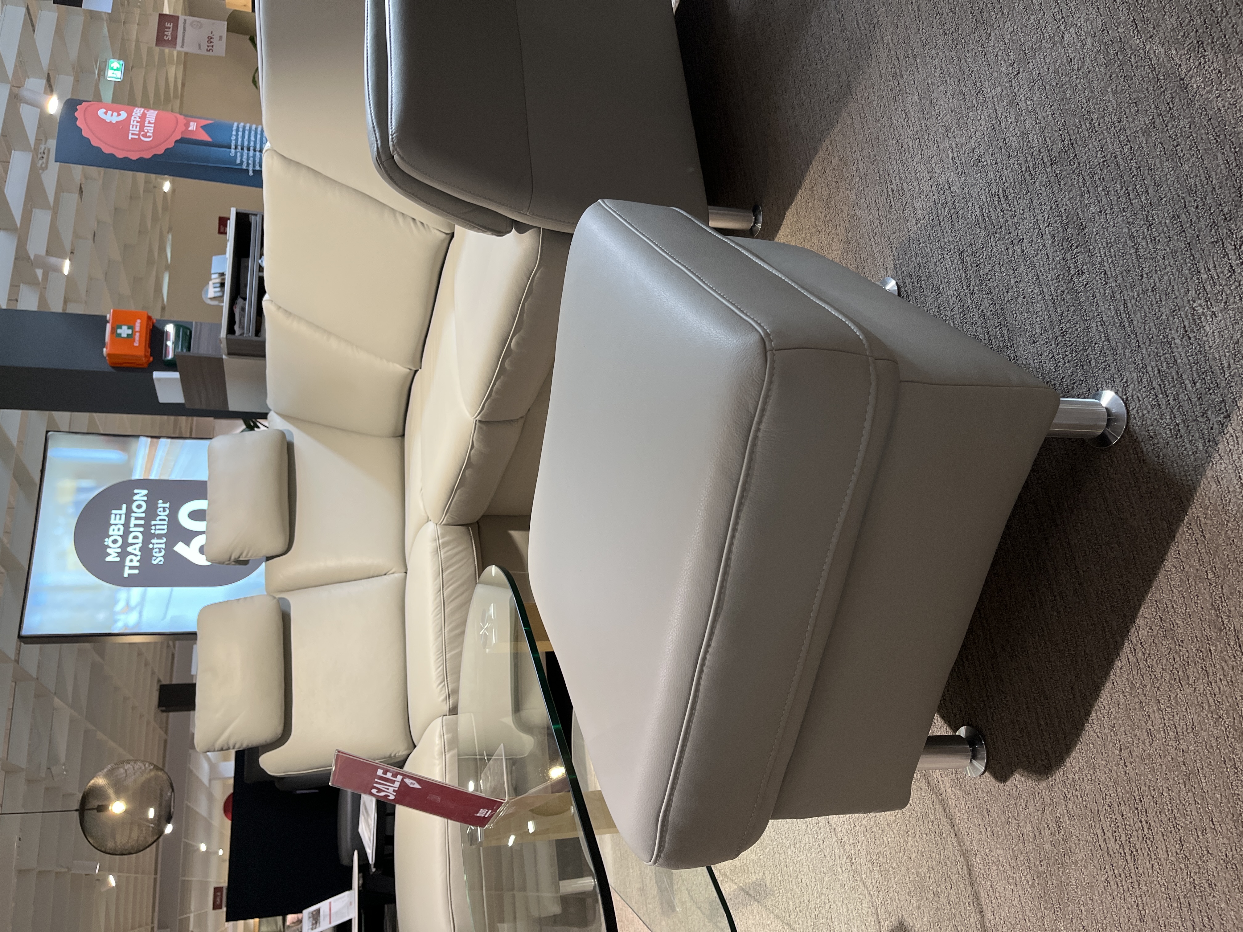 Polsterrundecke in mint, sofa, armchair, Leder, beige, Sessel