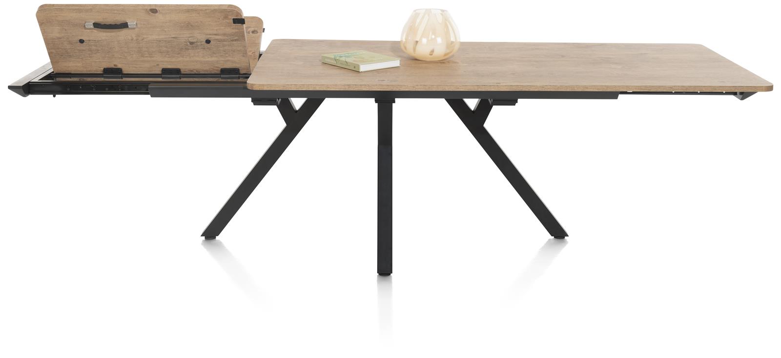 Habufa Ausziehtisch PERTH ca. B100 H77 L200 cm (280cm) in barnwood, finishing