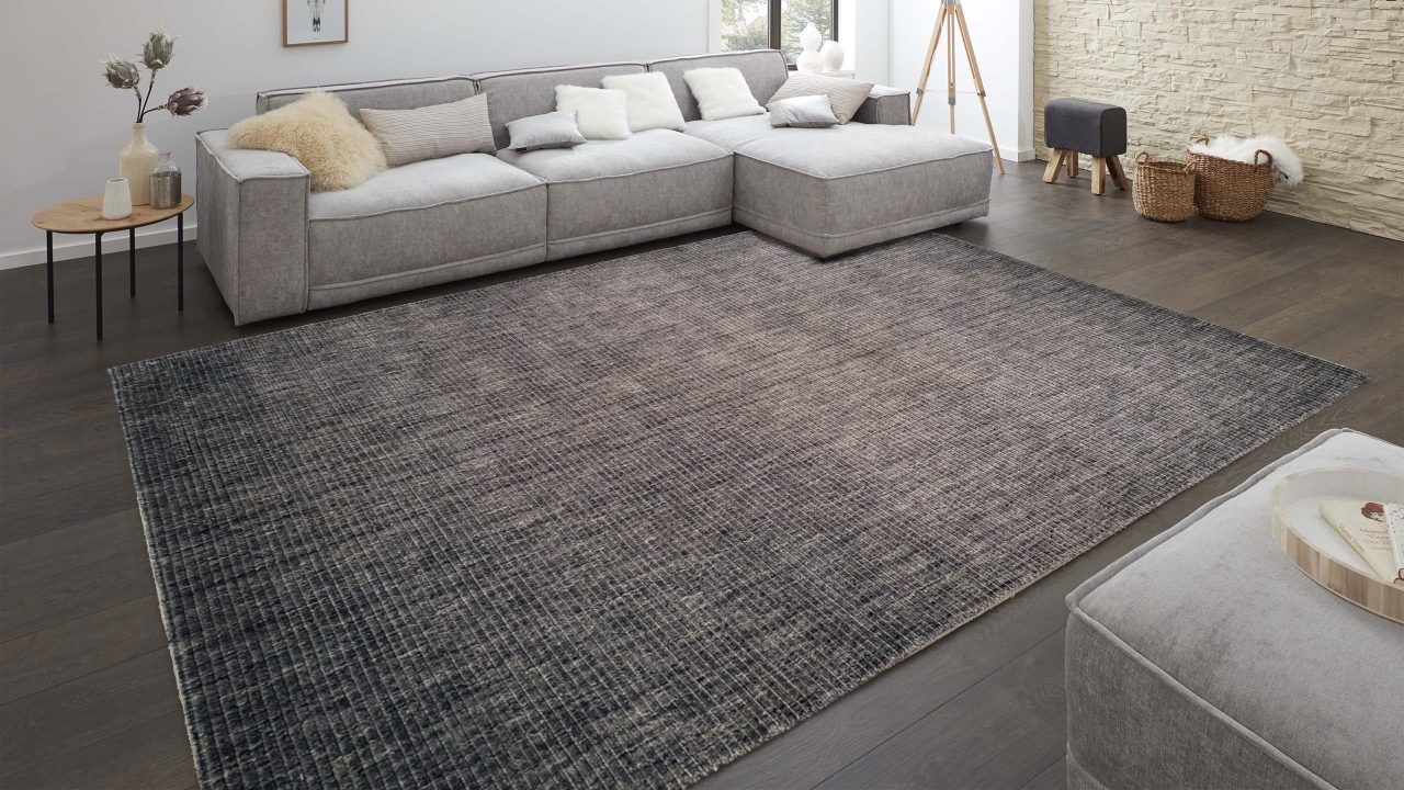 Interliving Teppich R-8120 ca. 70x140cm in Farbe grau