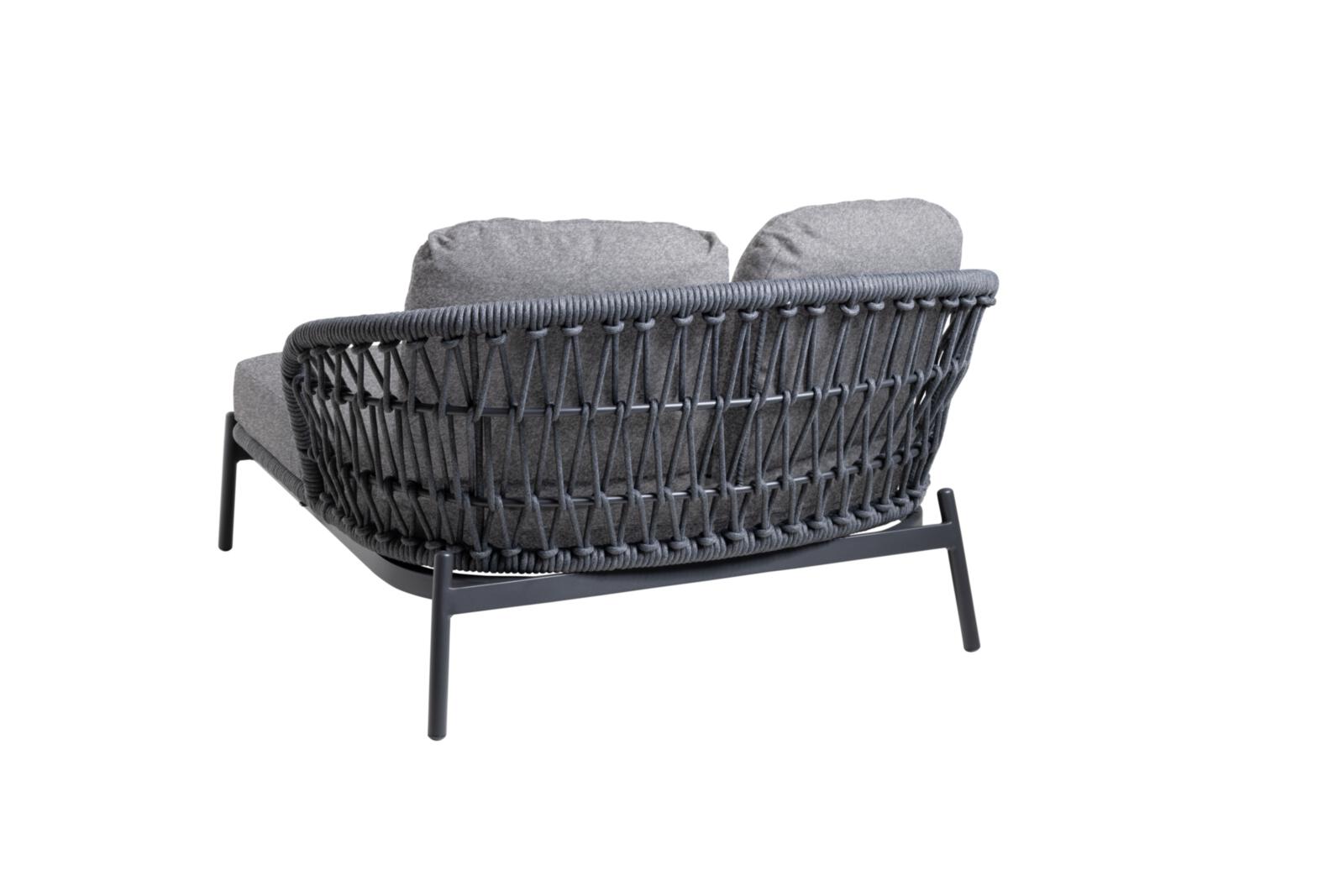 Interliving Doppelliege IL7013 164x149 in Rücken Rope anthrazit