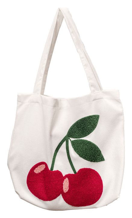 Magma Heimtex Tasche PIXIE ca. 12x48cm in Farbe Dream, Jutebeutel, Tasche, Kirsche, Stoffbeutel, Grafik
