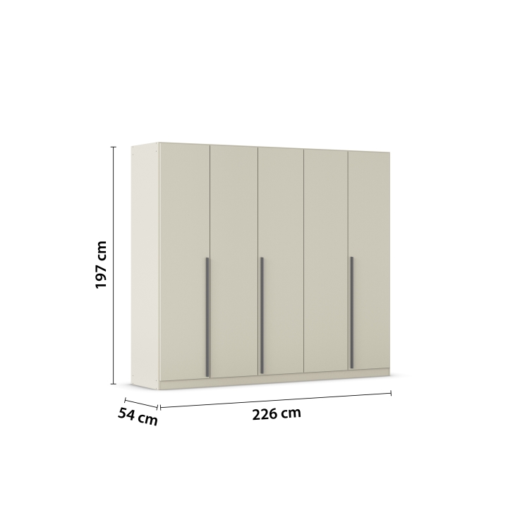 Drehtürenschrank in Front/Korpus Champagner AG865