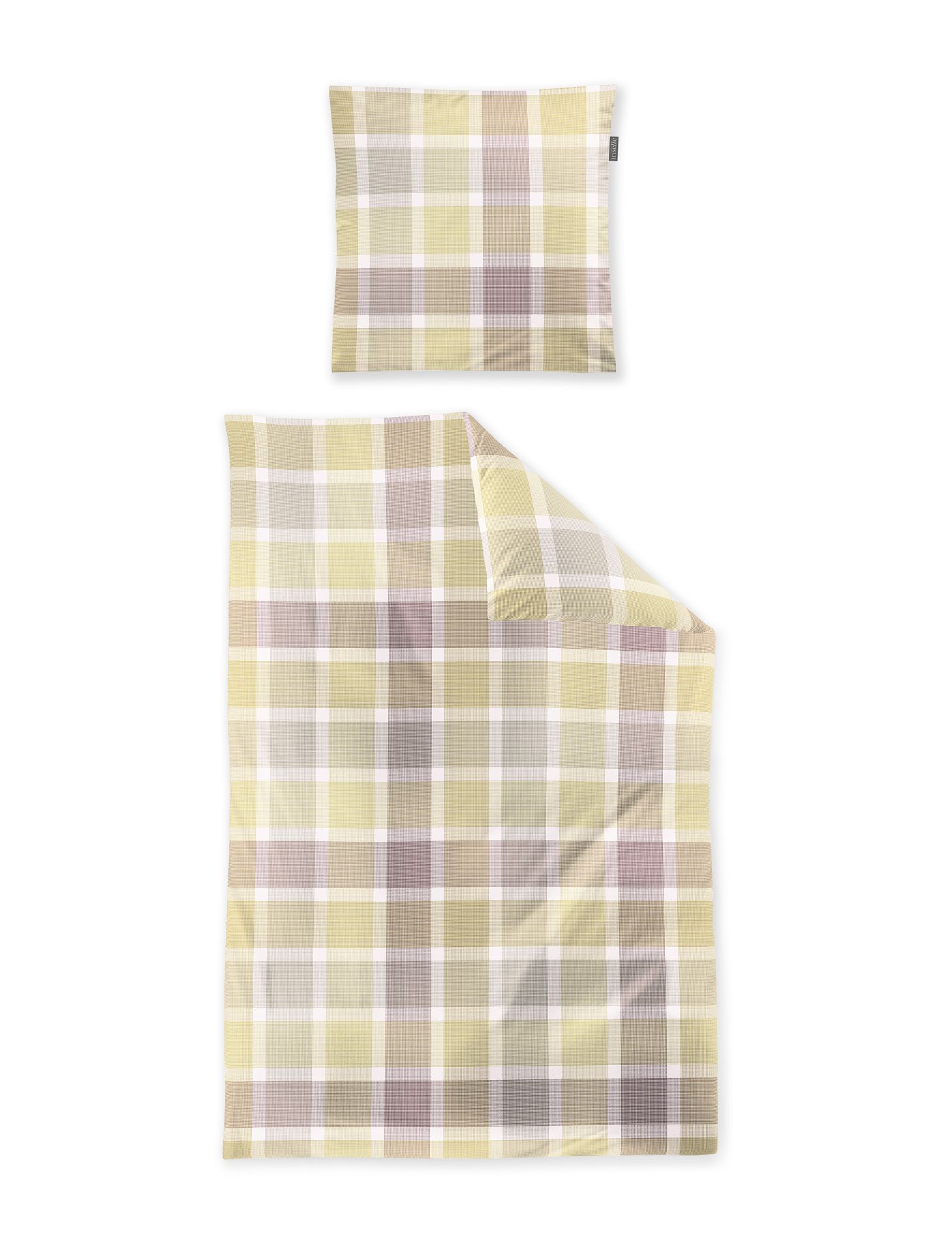 irisette Mako-Satin Bettwäsche 135c200 in ca. 200 x 200 cm gelb, Dekoration für Zuhause, Kissen, Decke