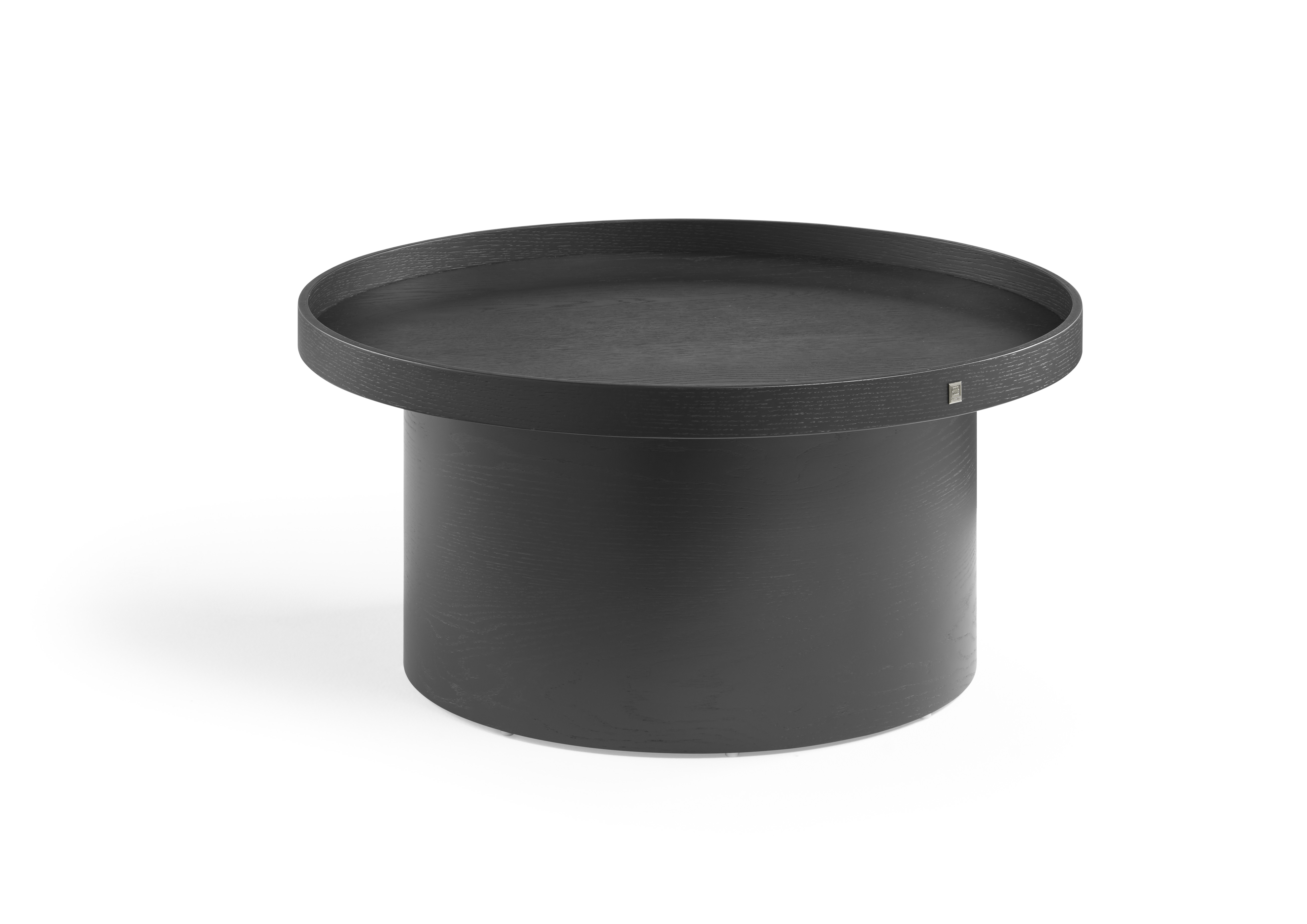 Musterring Couchtisch JustB! Ø 75cm in Eiche schwarz lackiert furniert