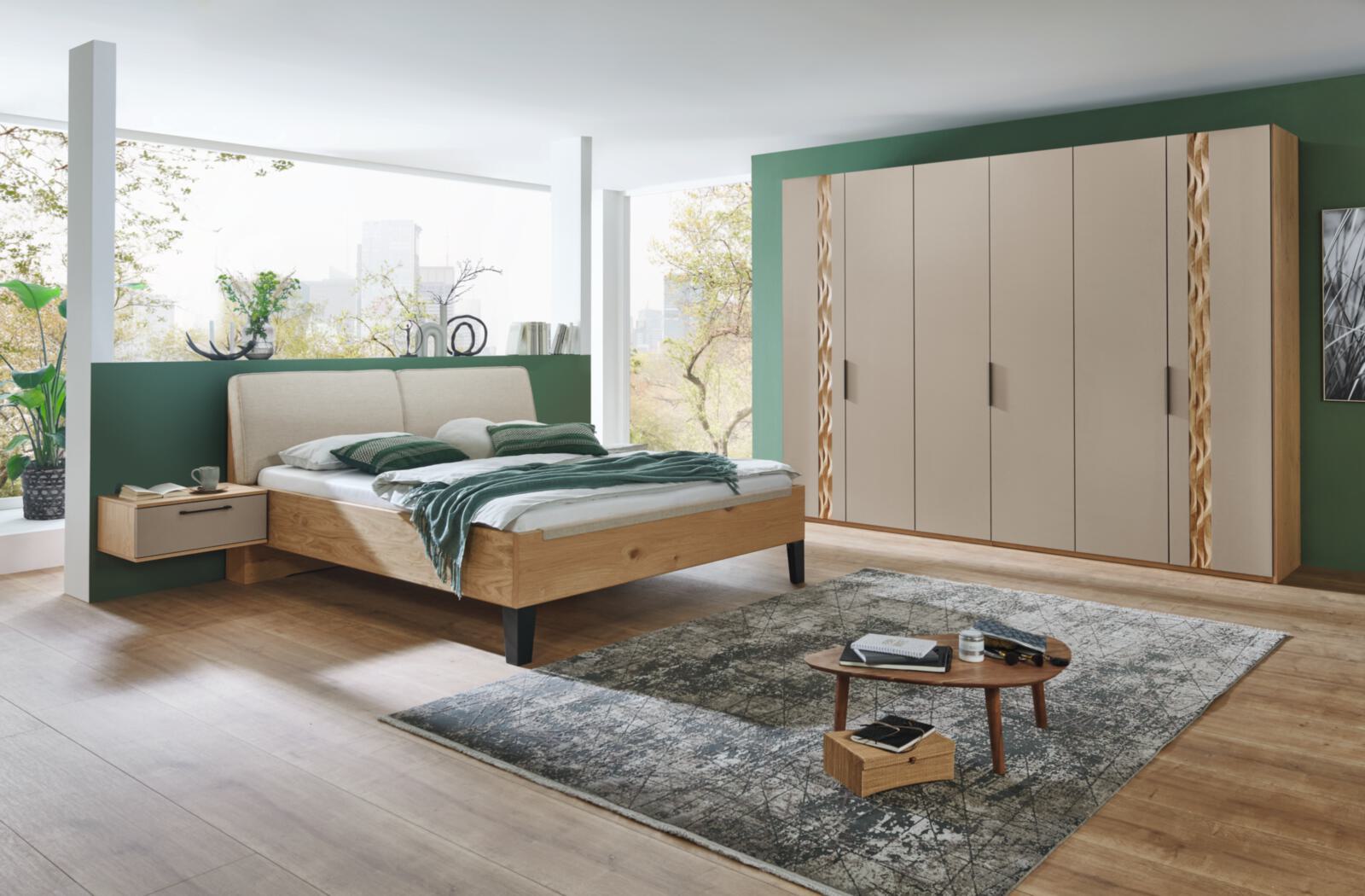 Disselkamp Luxus-Schlafzimmer CALLAO ca. B299 H229 T59 cm in **5834 Balkeneiche