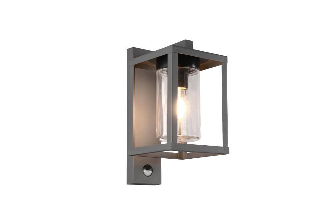 Trio Wandleuchte LUNGA 1-flammig in Farbe anthrazit, Glas transparent klar Trio Wandleuchte LUNGA in anthrazit