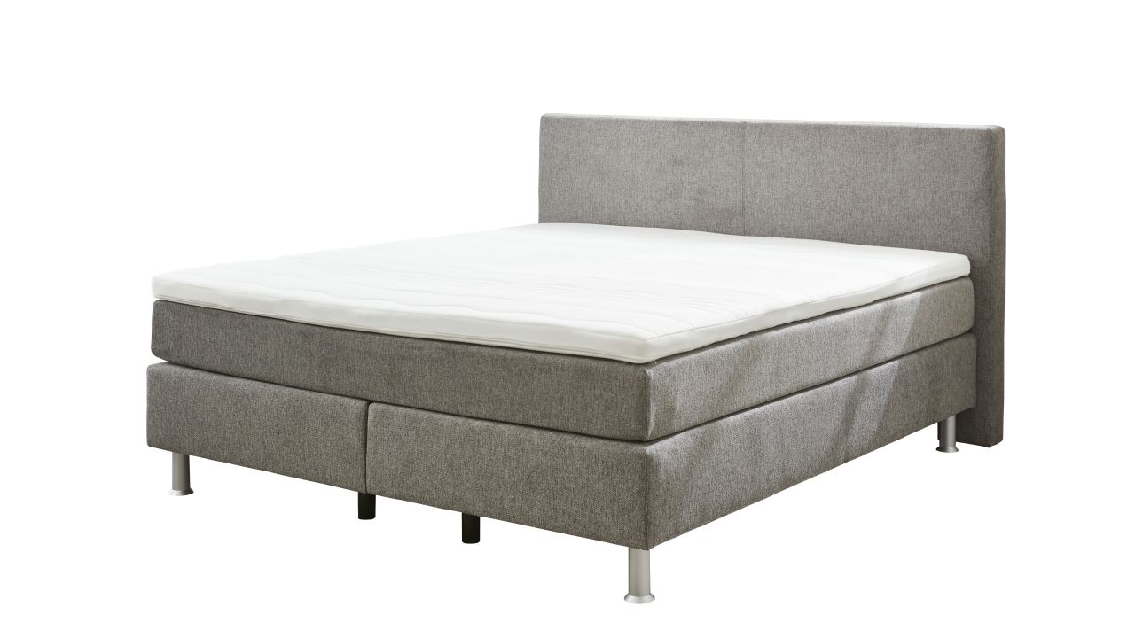 Comfortmaster Boxspringbett 3-Sterne ca. 180 x 200 cm in Stoff grau