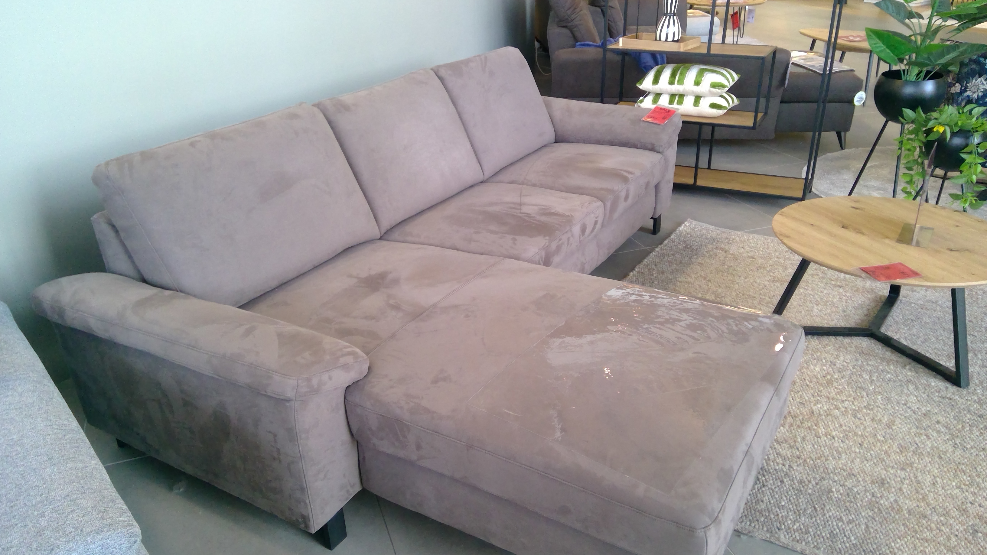Polsterecke in Stoff Crown anthrazit, Couch, Mobiliar, Pflanze