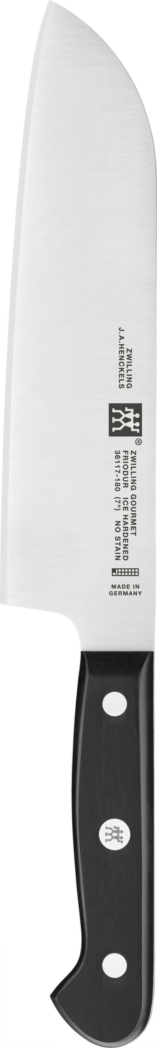 Zwilling Santokumesser GOURMET 18cm in Farbe Metallfarben/schwarz