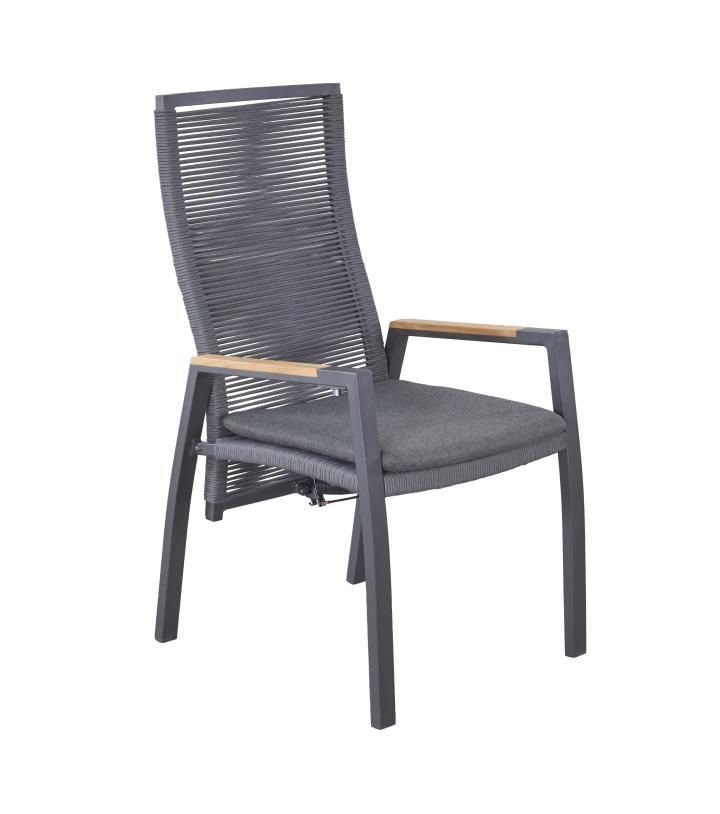 Interliving Armlehnstuhl IL7011 in Rücken Rope anthrazit, Moebel, Stuhl, Sessel