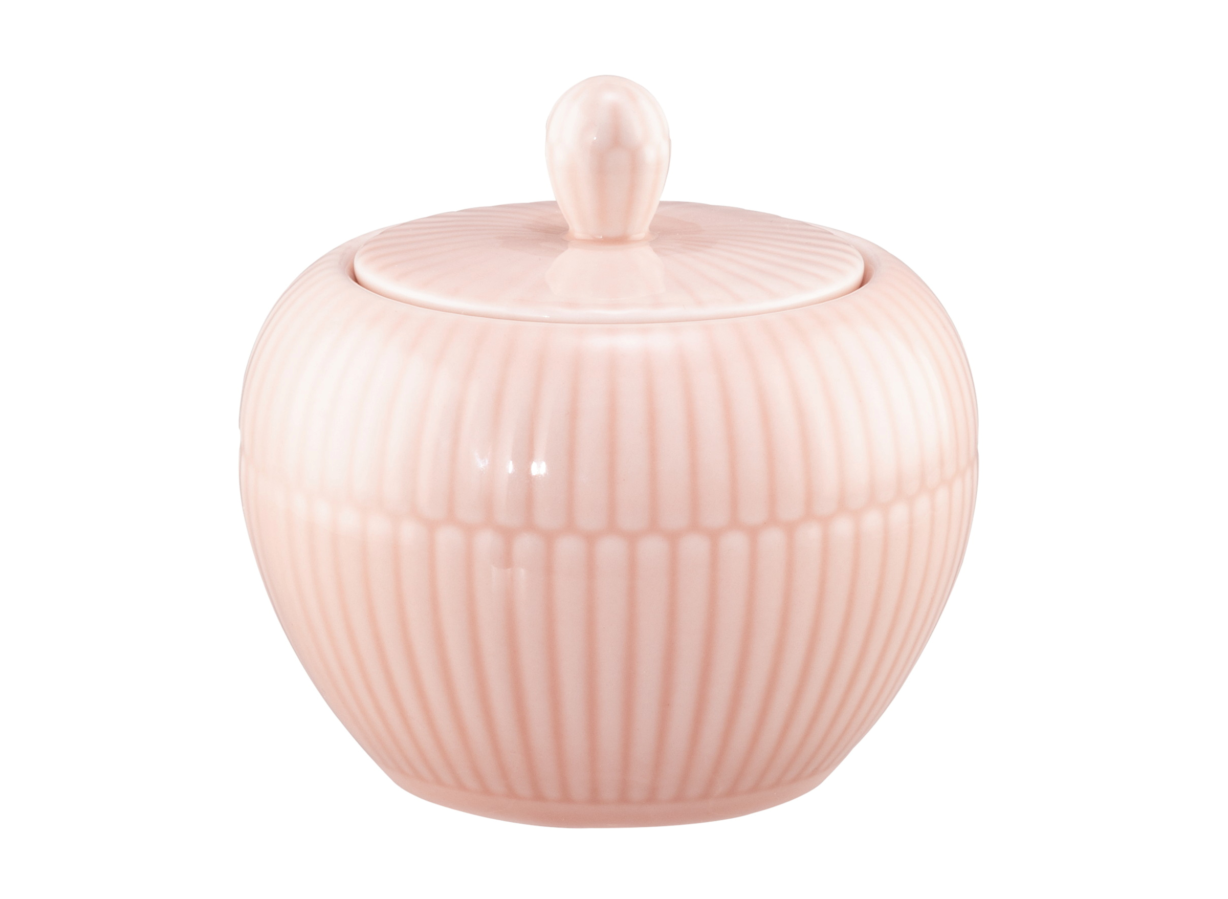 Seltmann Weiden Zuckerdose 0,29 l Amina 3 Rosé Seltmann Weiden Zuckerdose 0,29 l Amina 3 Rosé , Porzellan-Schale, Dose, Deckel, Rippenmuster, rosa