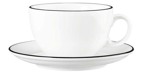 Seltmann Weiden Milchkaffeetasse 1164 0,37 m. Modern Life 10826 Black Line 