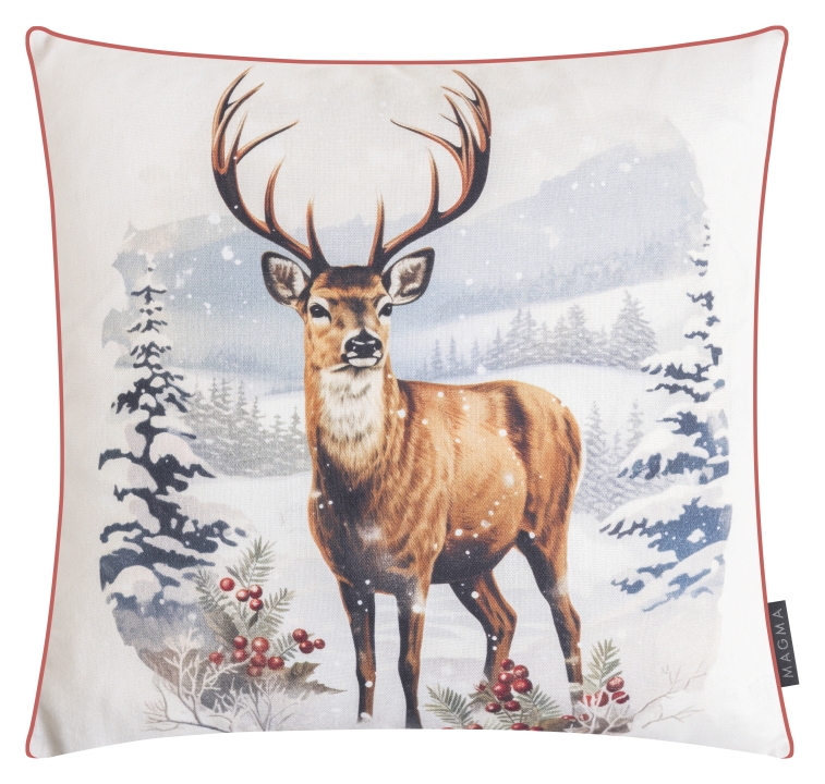 Magma Heimtex Kissenhülle SILVA ca. 45x45cm in Farbe Hirsch
