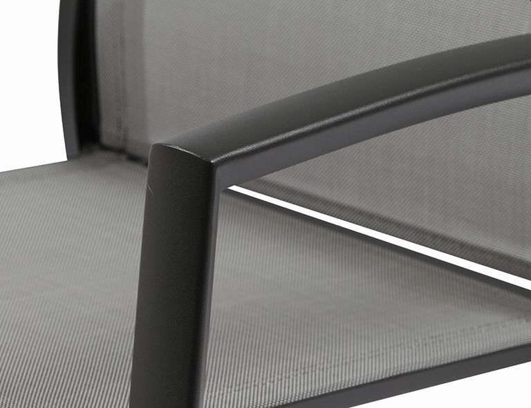 Stapelsessel VELIA ca.L61,5 H87 B56 cm in Ranotex Gewebe schwarz/grau, Moebel, Stuhl