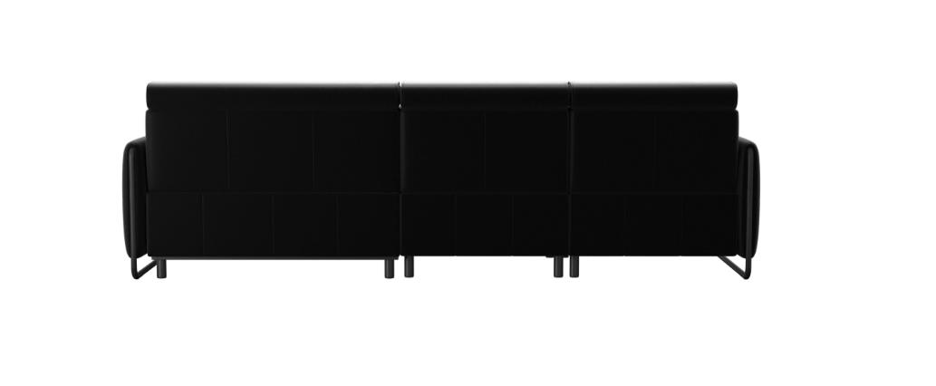 Stressless Sofa EMILY V2 MIT STAHL ca. B282 H100 T184 cm in Leder Paloma 19 black