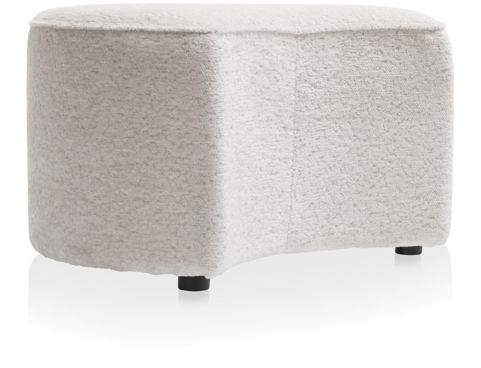 Coco Maison Hocker COCO MAISON ca. B71 H44 T59 cm in Stoff Lecce creme